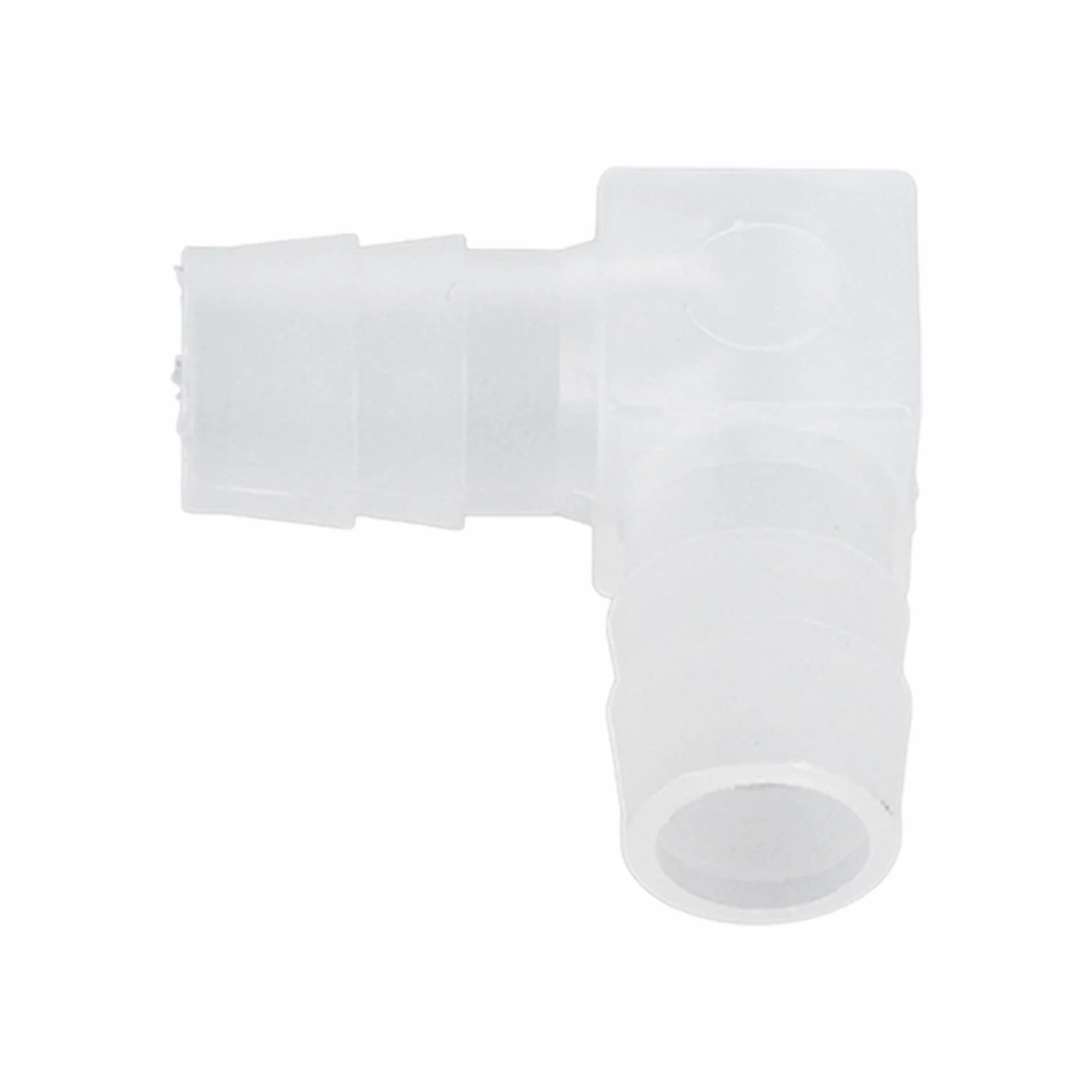 Złącze kolankowe węża, wąż 90 stopni kolanko L złącze PE materiał 10 szt. wąż kolanowy, plastikowe okucie 90 stopni, równy adapter przegubu kolczastego w kształcie litery L do akwarium (8 mm)
