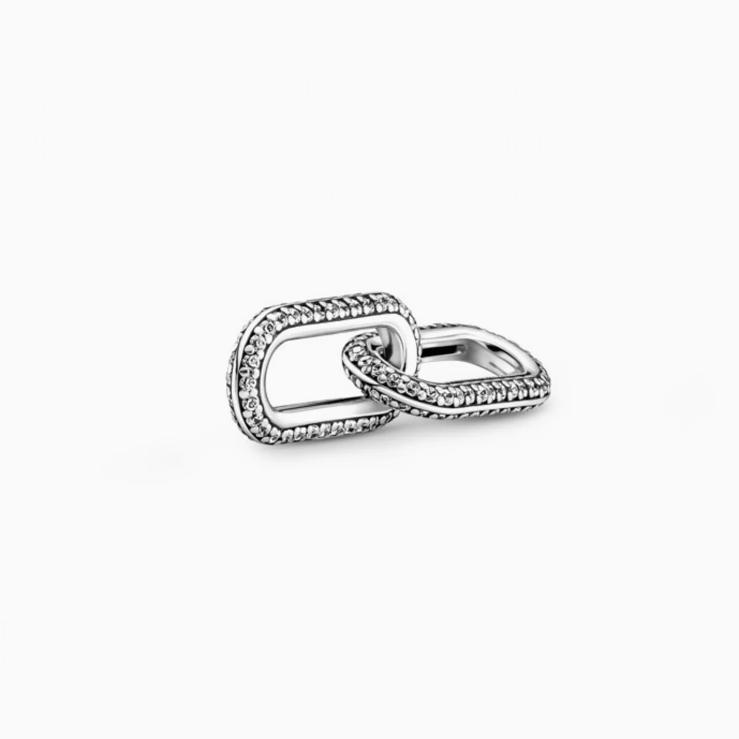 PANDORA ME Styling Pavé Doppel-Link aus Sterling Silber; nur kompatibel mit PANDORA Me Armbändern; Höhe: 8;2mm; 799660C02