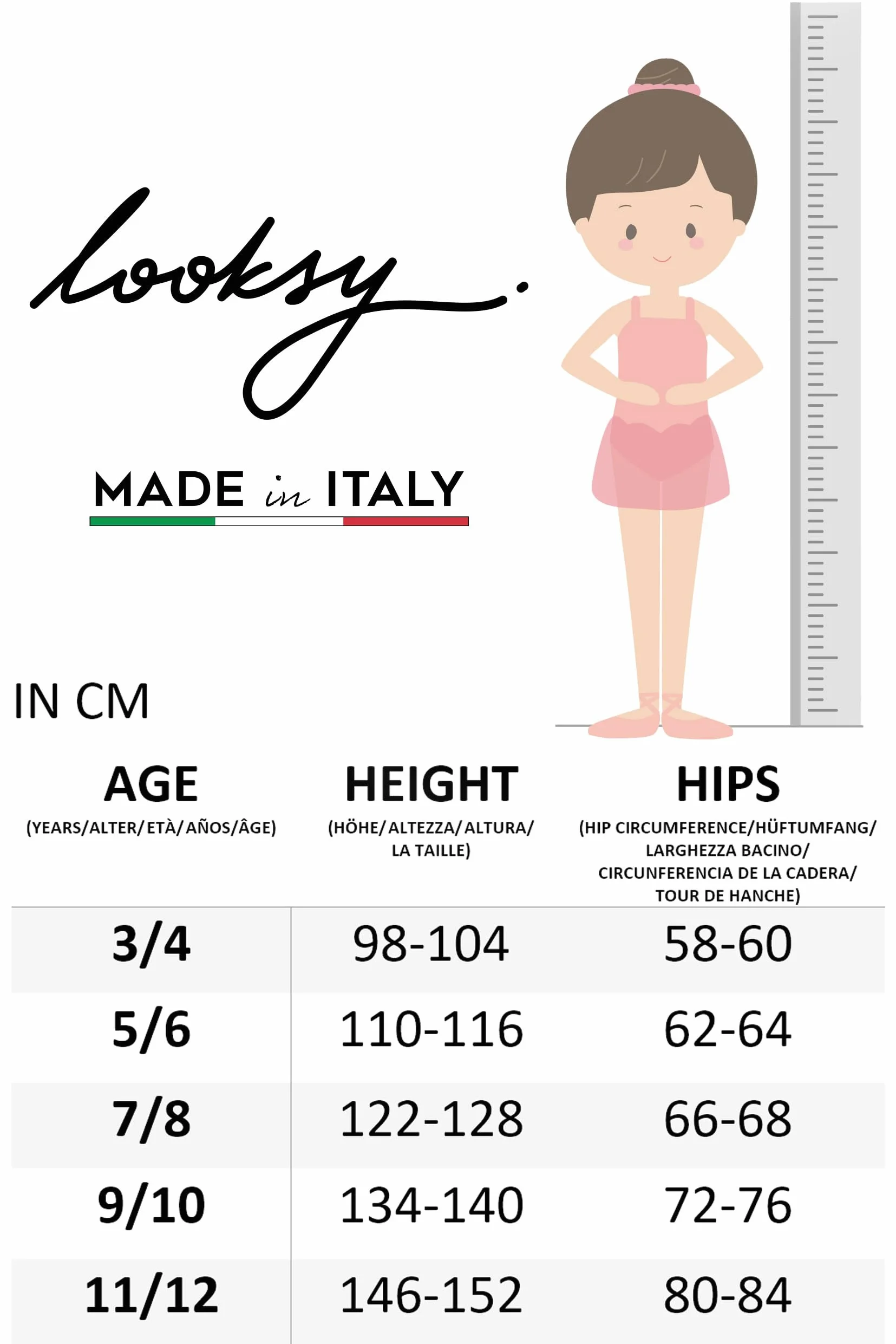 looksy 2-pak rajstop dziewczęcych 40 DEN miękkie rajstopy z mikrofibry dziecięce rajstopy ze stopami zestaw 2 par 98-156 cm