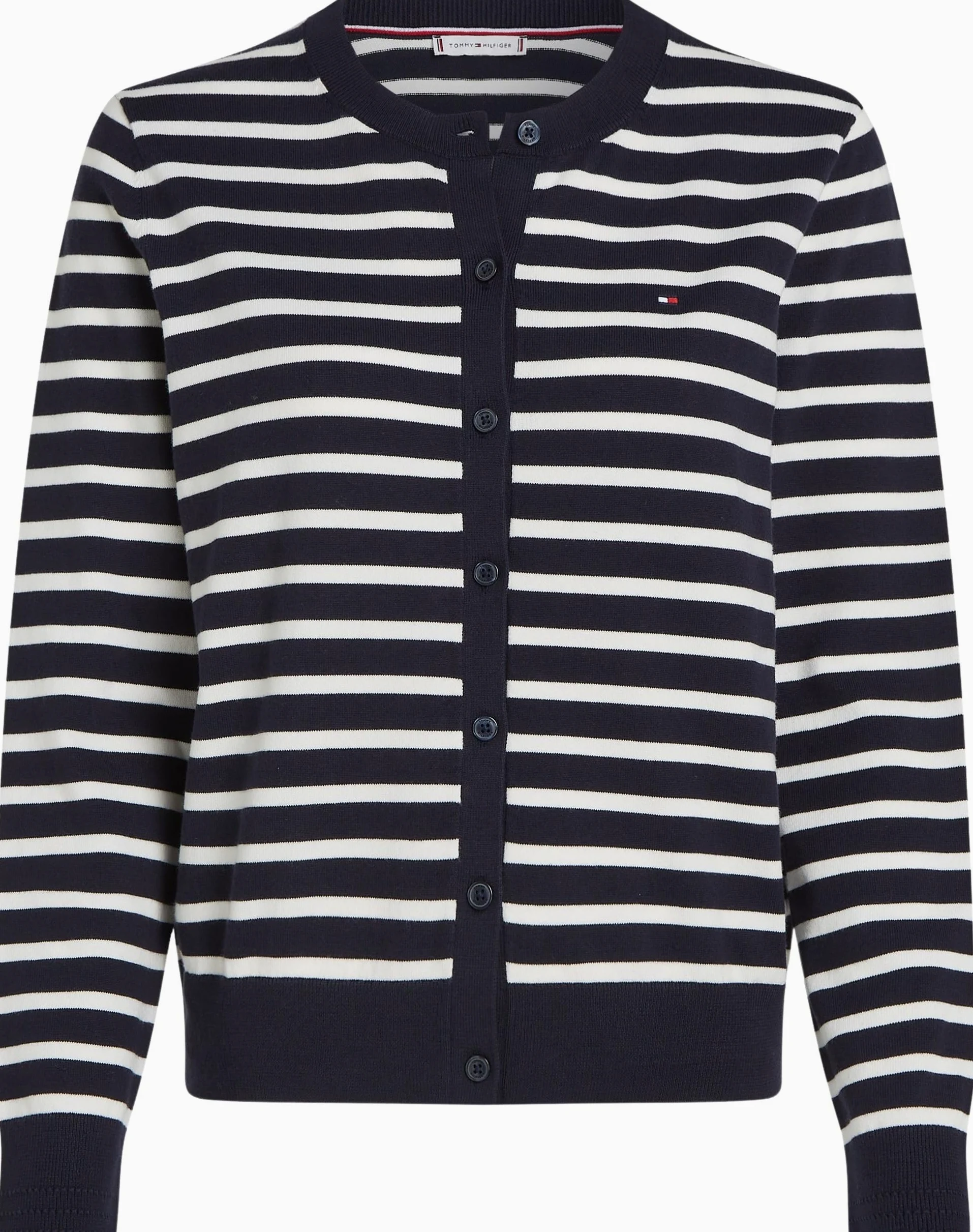 Tommy Hilfiger Damski sweter z dzianiny z dżerseju, Pustynne niebo/kość słoniowa płatek, S