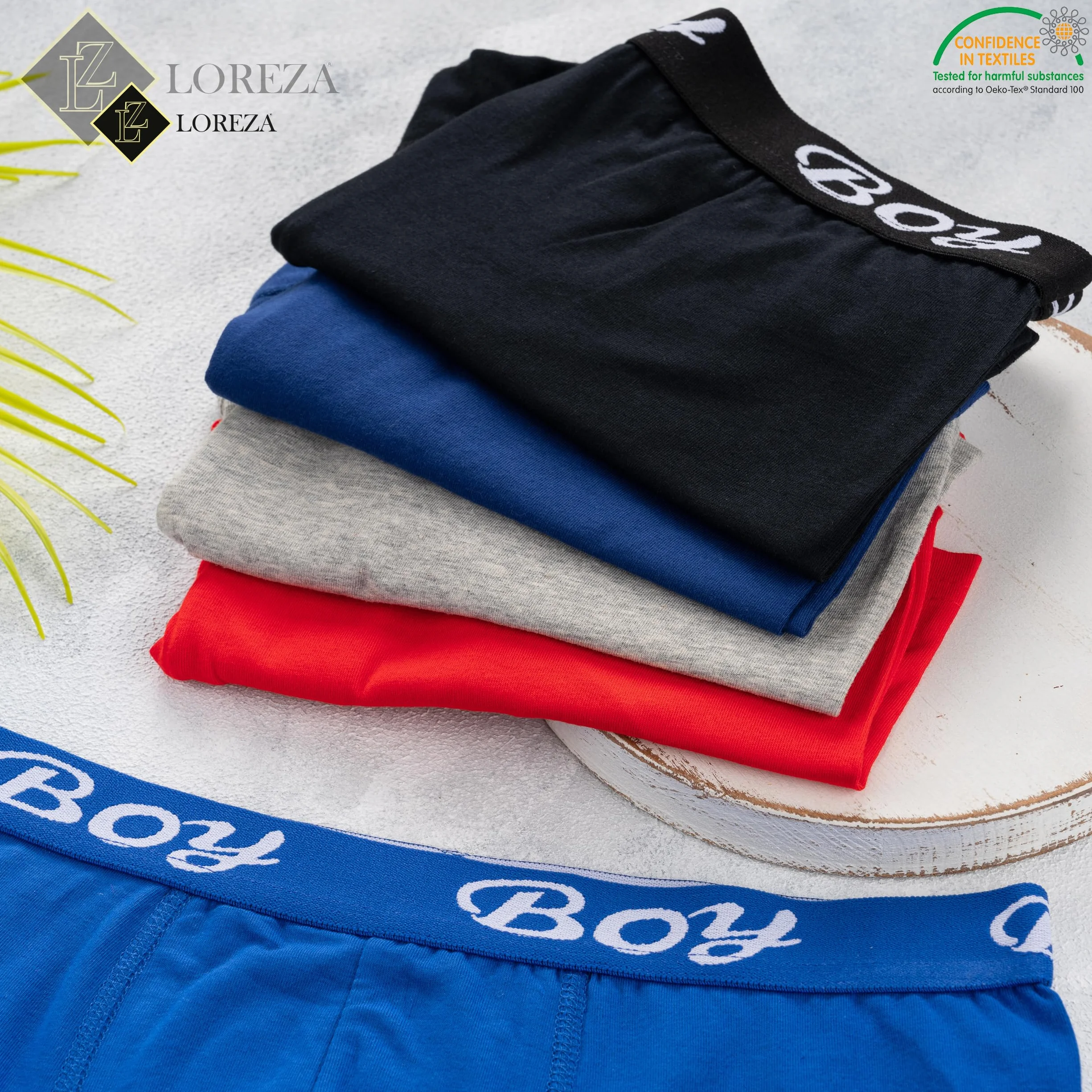 LOREZA ® 10 chłopięcych bokserek bawełnianych, rozmiar 92-170