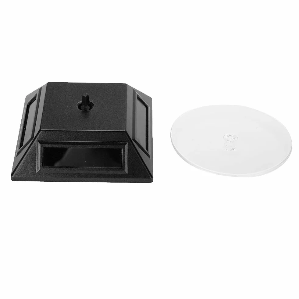 Stojak Obrotowy, Prezentacja Solarna 360 Stopni Obrotowy Organizer, Gramofon Na Produkty Fotograficzne, Biżuteria, Ciasto(Czarny)