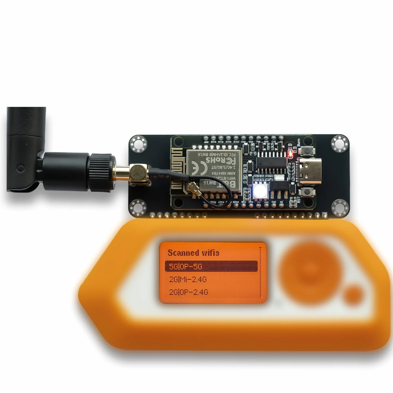 Flipper Zero Dual-Band 5GHz/2,4 GHz WiFi Devboard - wstępnie załadowane oprogramowanie układowe, moduł GPIO RTL8720DN (BW16) z zewnętrzną anteną 8dBi o wysokim wzmocnieniu - narzędzie do analizy sieci