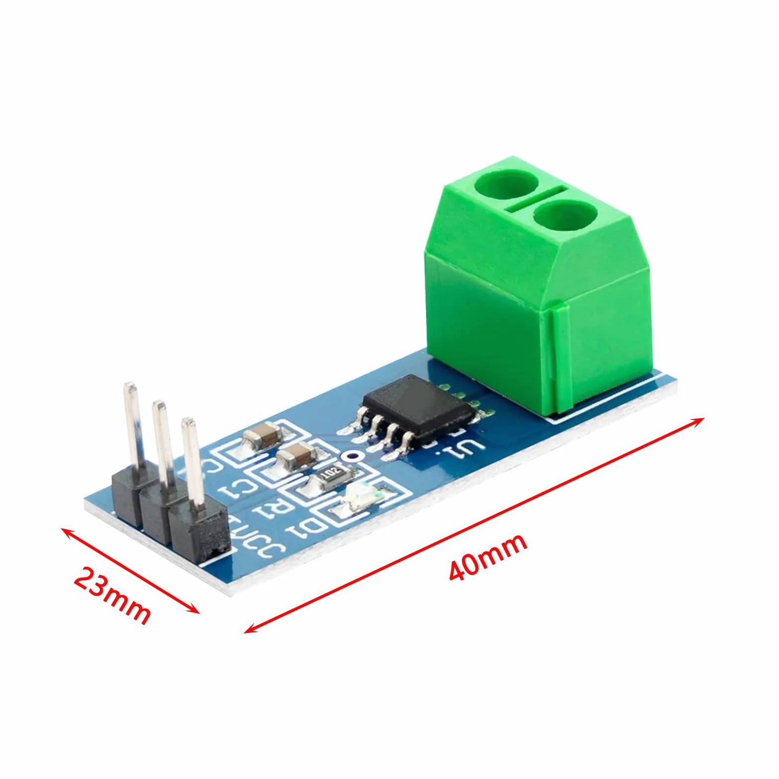 5 czujników prądu ACS712, zakres pomiarowy, moduł prądu, kompatybilny z Arduino Bascom wraz z e-bookiem (30A)