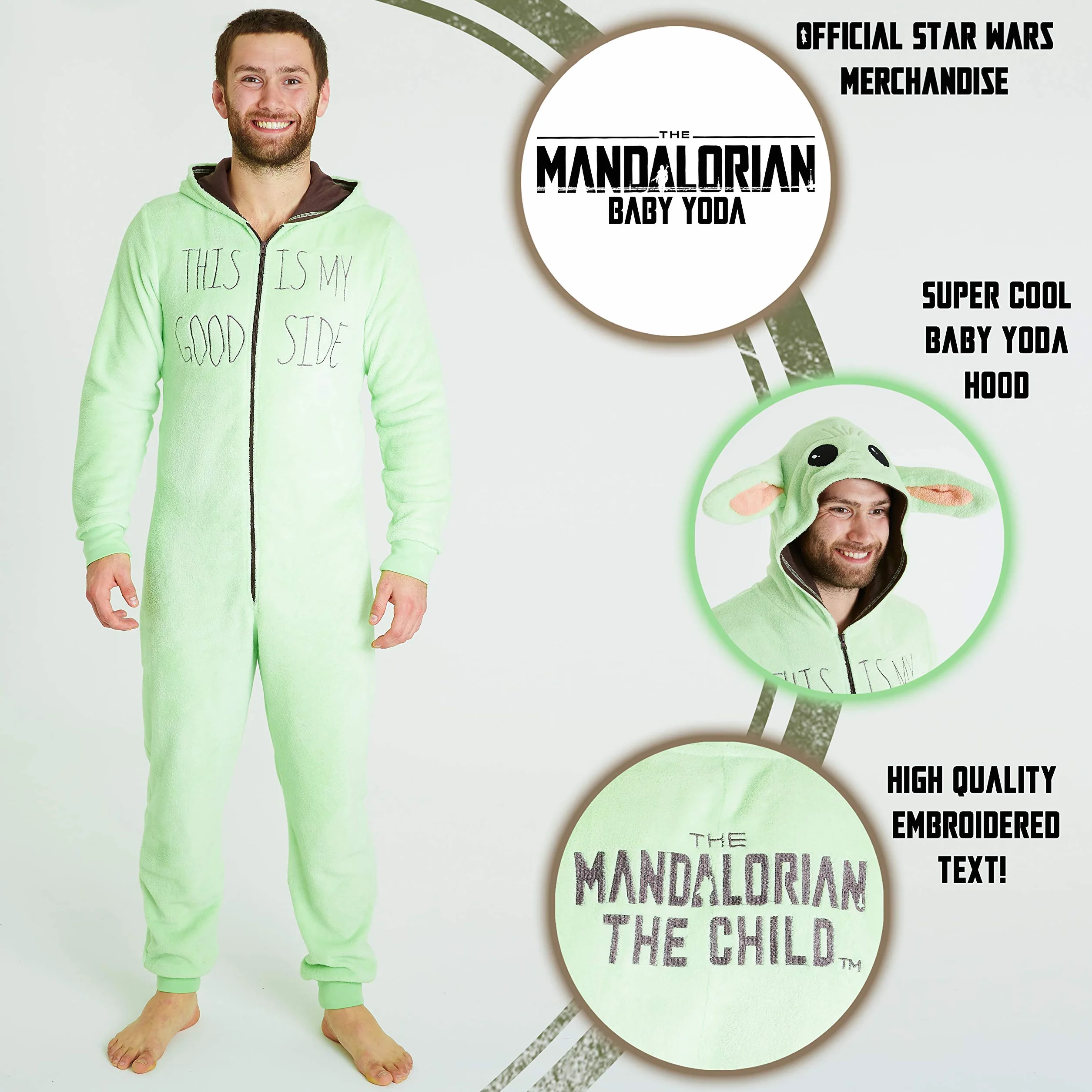 Star Wars Baby Yoda męski kombinezon polarowy dla nastolatków chłopców Mandalorian kombinezon dla kobiet z kapturem
