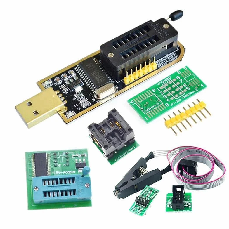 SOP8 klips testowy do EEPROM 25CXX / 24CXX BIOS USB programator CH341A SOP8 Clip 1,8 V adapter do 24 serii 25 Flash z adapterem 200-209 mil