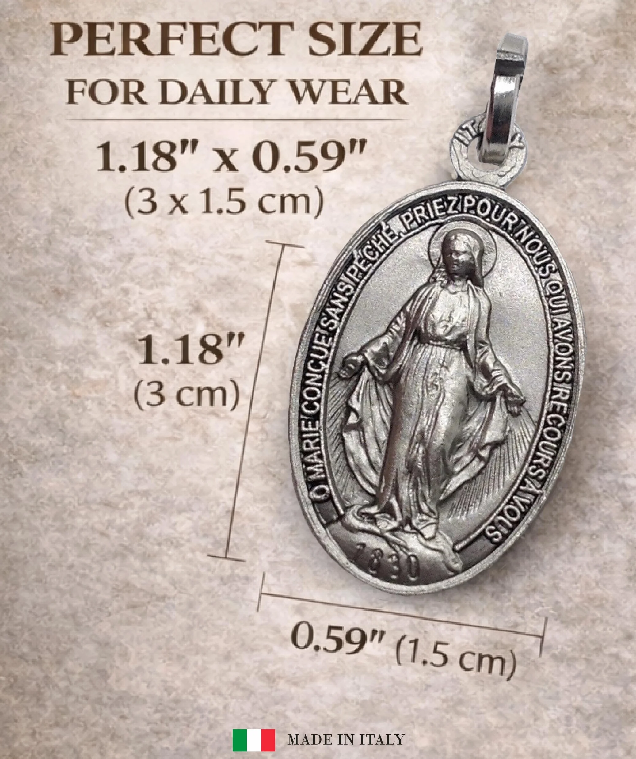MEDAL ZE SREBRA 925 - WYKONANY WE WŁOSZECH