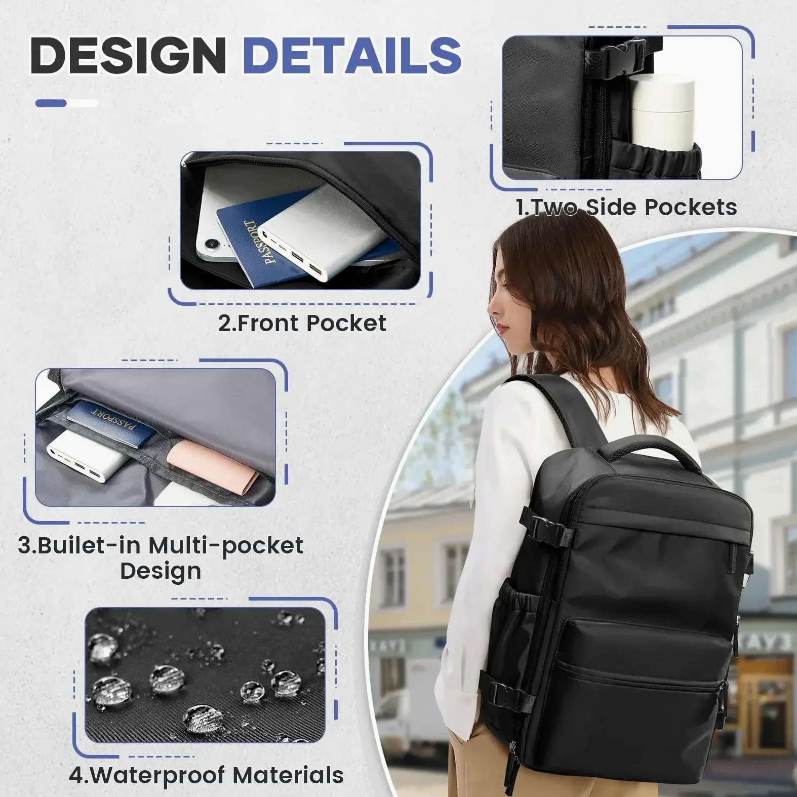 Męski plecak kompresyjny próżniowy: Travel & Tech Ready