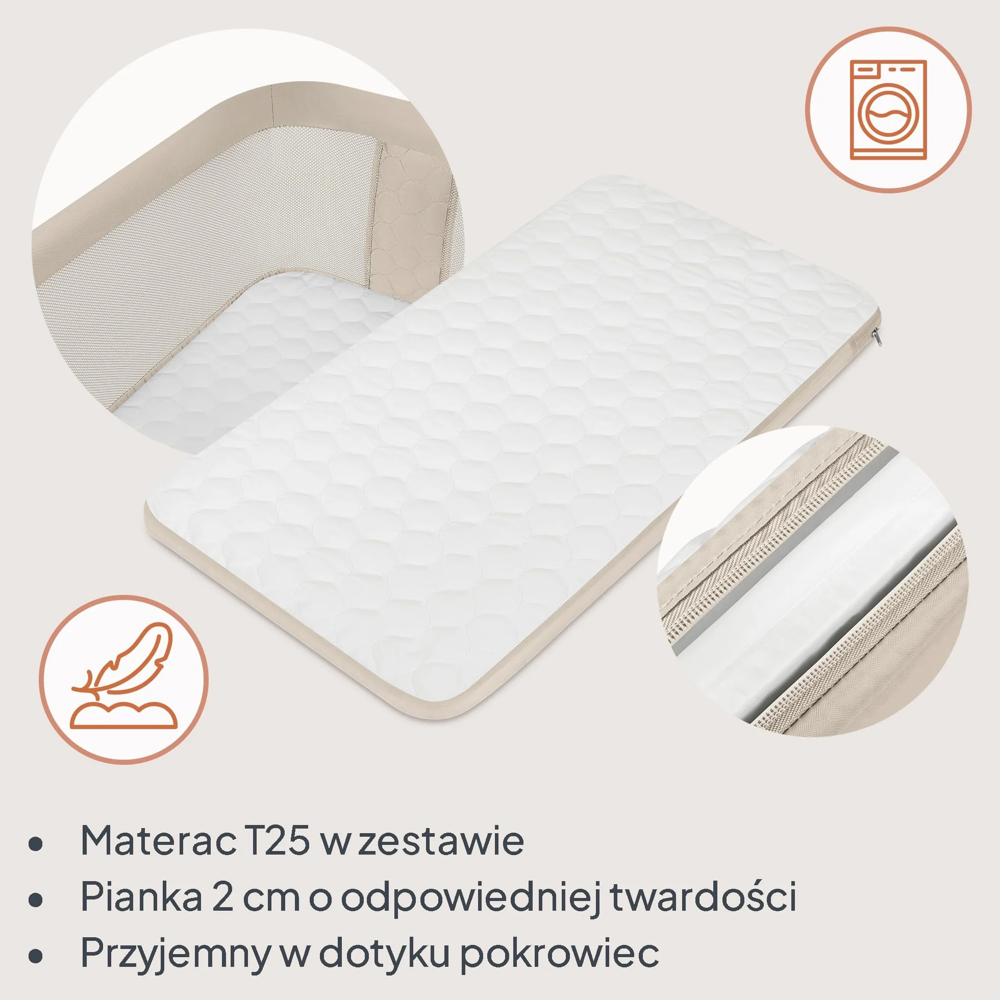 lionelo PARI łóżeczko nocne, łóżeczko dziecięce, 3 w 1, regulowane łóżeczko nocne, 6 poziomów, kołysanie, pochylany materac, siatka, zamykane kółka, torba podróżna