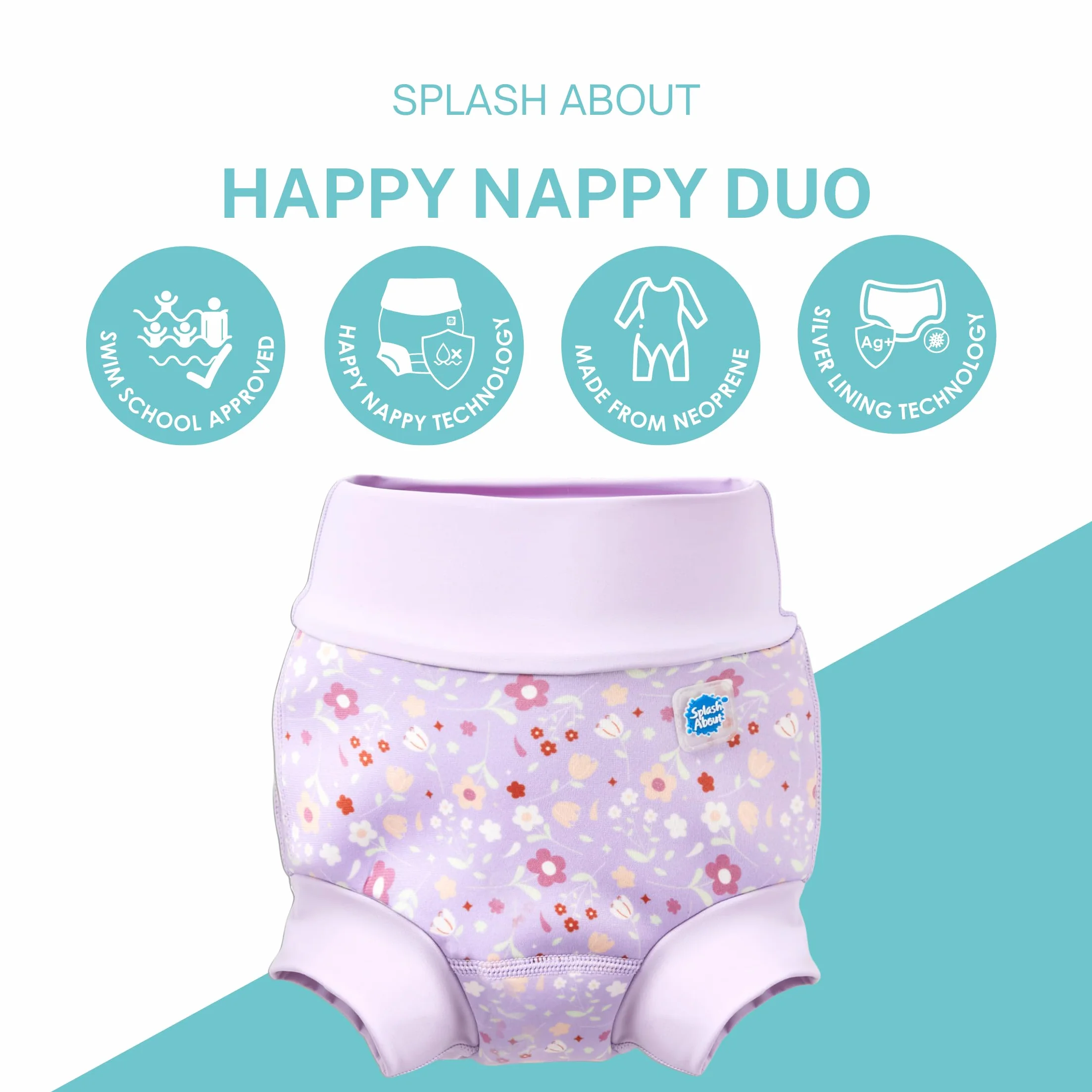 Splash About Happy Nappy Duo Lilac Spring 2-3 lata Liliowa wiosna