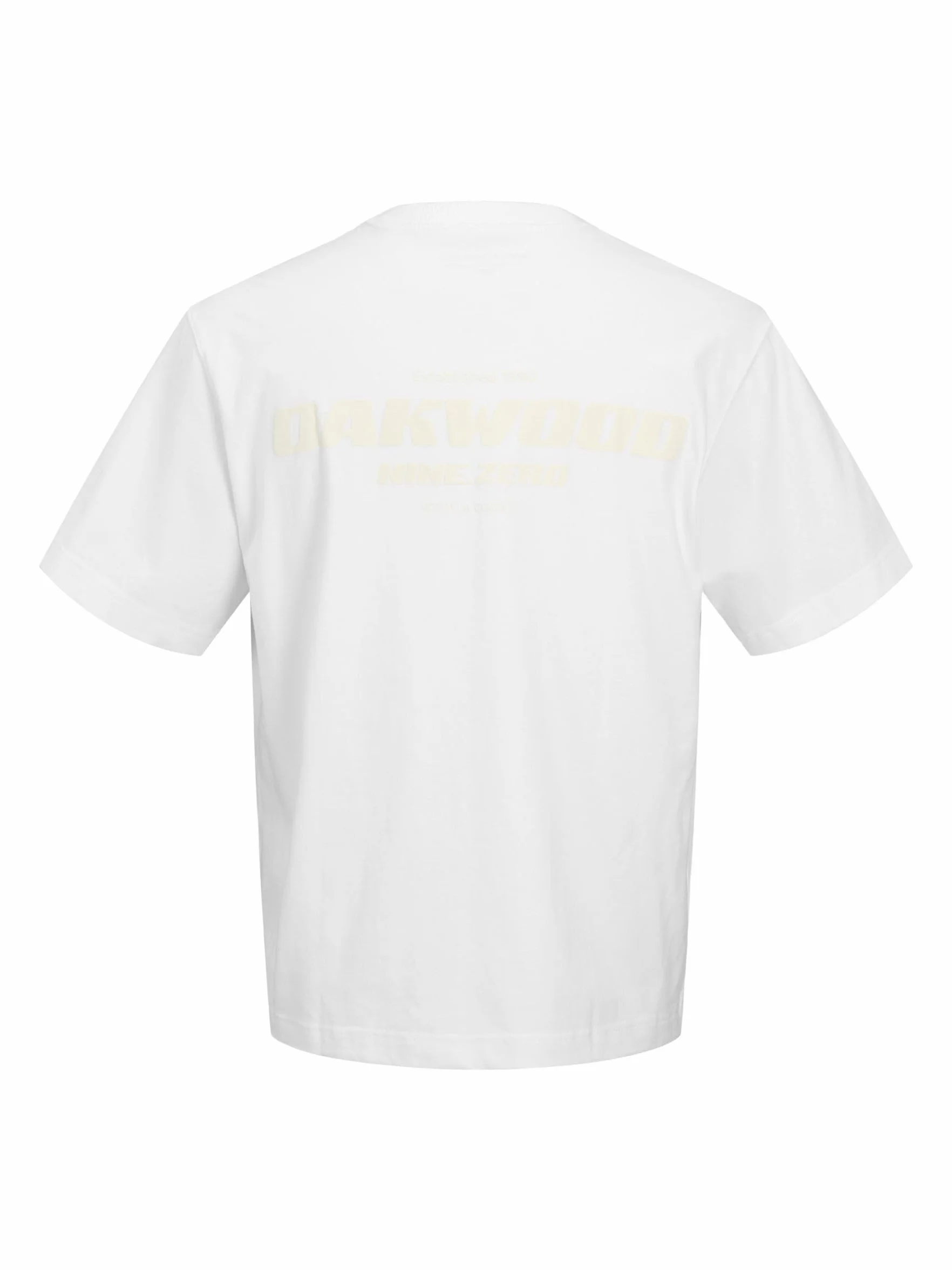 JACK & JONES Męska koszulka z nadrukiem na plecach Jcointerlude Easter Tee SS Crew Neck, Bright White, L