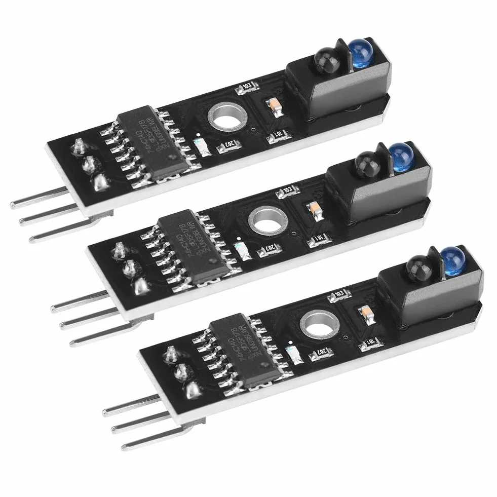 3Pcs 1 Channel Infrared Reflection, Ir Reflectance Sensor Tracking Sensor Module Tcrt5000 Tracking Sensor Module Smart Car Black/White Line Detection