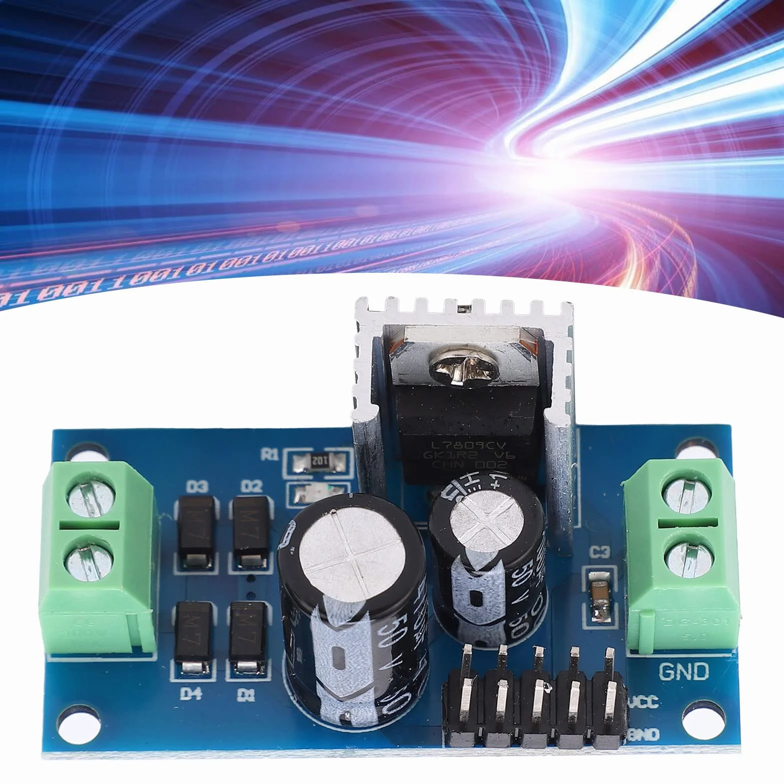 LM7809 Moduł Regulatora Napięcia Przetwornica 9 V 1,2 A Płytka Stabilizująca Zasilacz, Wykonanie, Płytka Drukowana Zapewniająca Wygodne Połączenie
