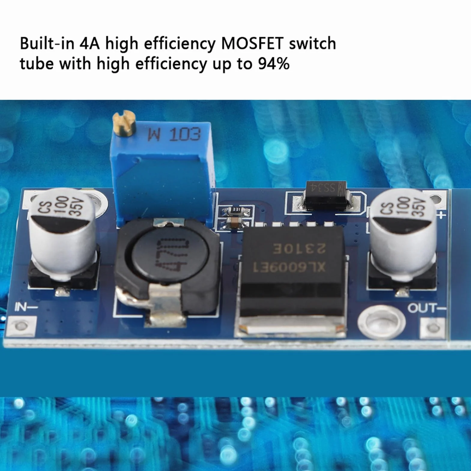 Moduł konwertera Boost XL6009E1 DC na DC 3-32 V do 5-35 V moduł konwertera napięcia wyjściowego, regulowany regulator napięcia podwyższającego moc