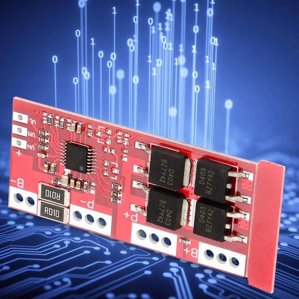 Batterieschutzmodul, Hochstrom-Lithium-Ionen-Ladegerät der Serie 4, Schutzplatine für 14,4 V, 14,8 V, 16,8 V Unterstützt die automatische Aktivierungsfunktion