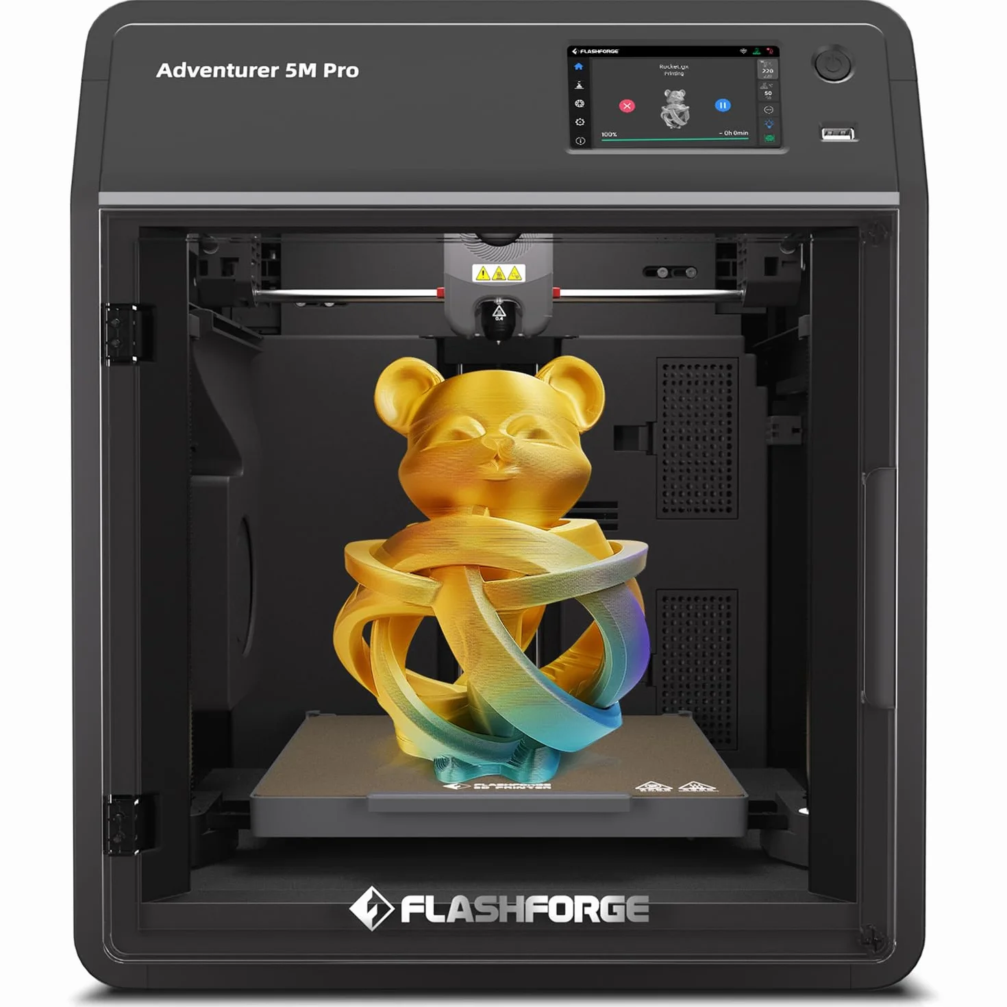 Flashforge Adventurer 5M Pro drukarka 3D, automatyczny druk jednym kliknięciem, maks. prędkość 600 mm/s, zestaw dysz 0,4/0,6 mm, konstrukcja CoreXY, cichy druk, zdalne sterowanie oraz monitoring