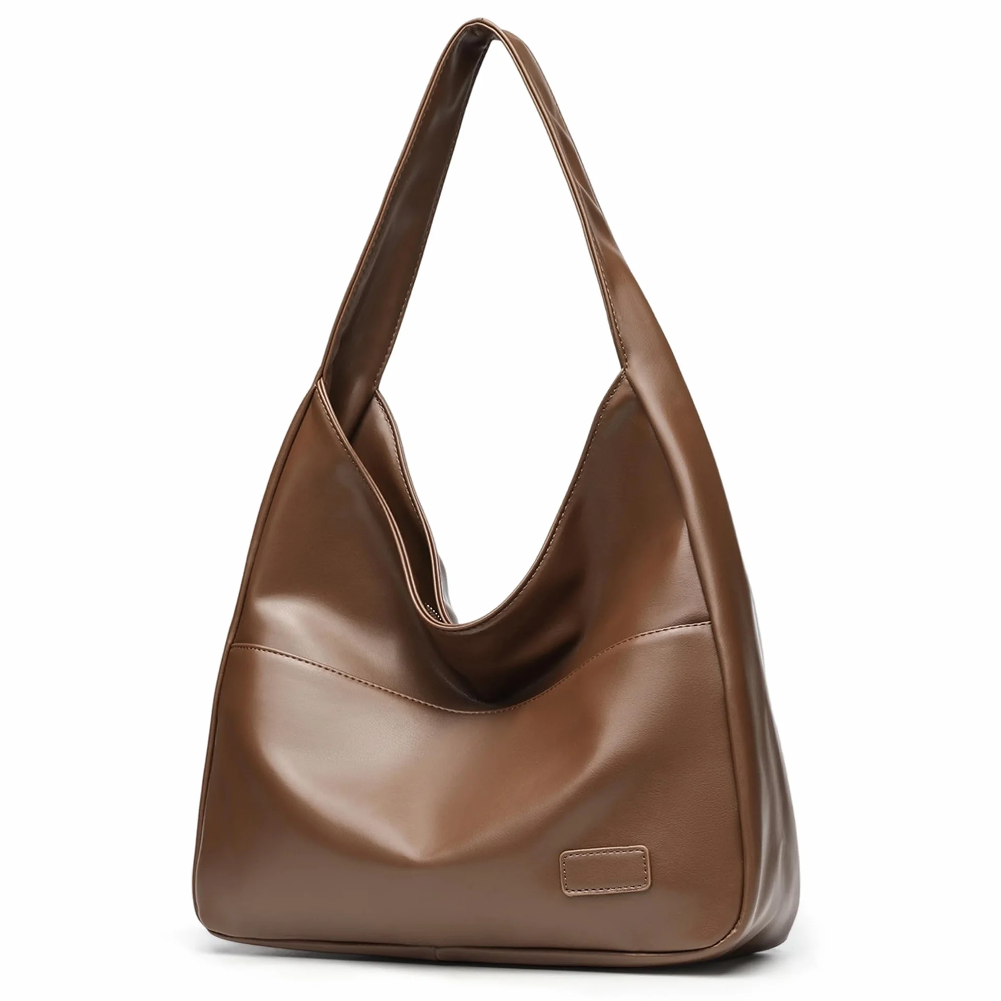 Torebka damska w stylu vintage, duża torba na ramię ze sztucznej skóry, torba hobo bag z zamkiem błyskawicznym, na zakupy, do szkoły, na wycieczkę