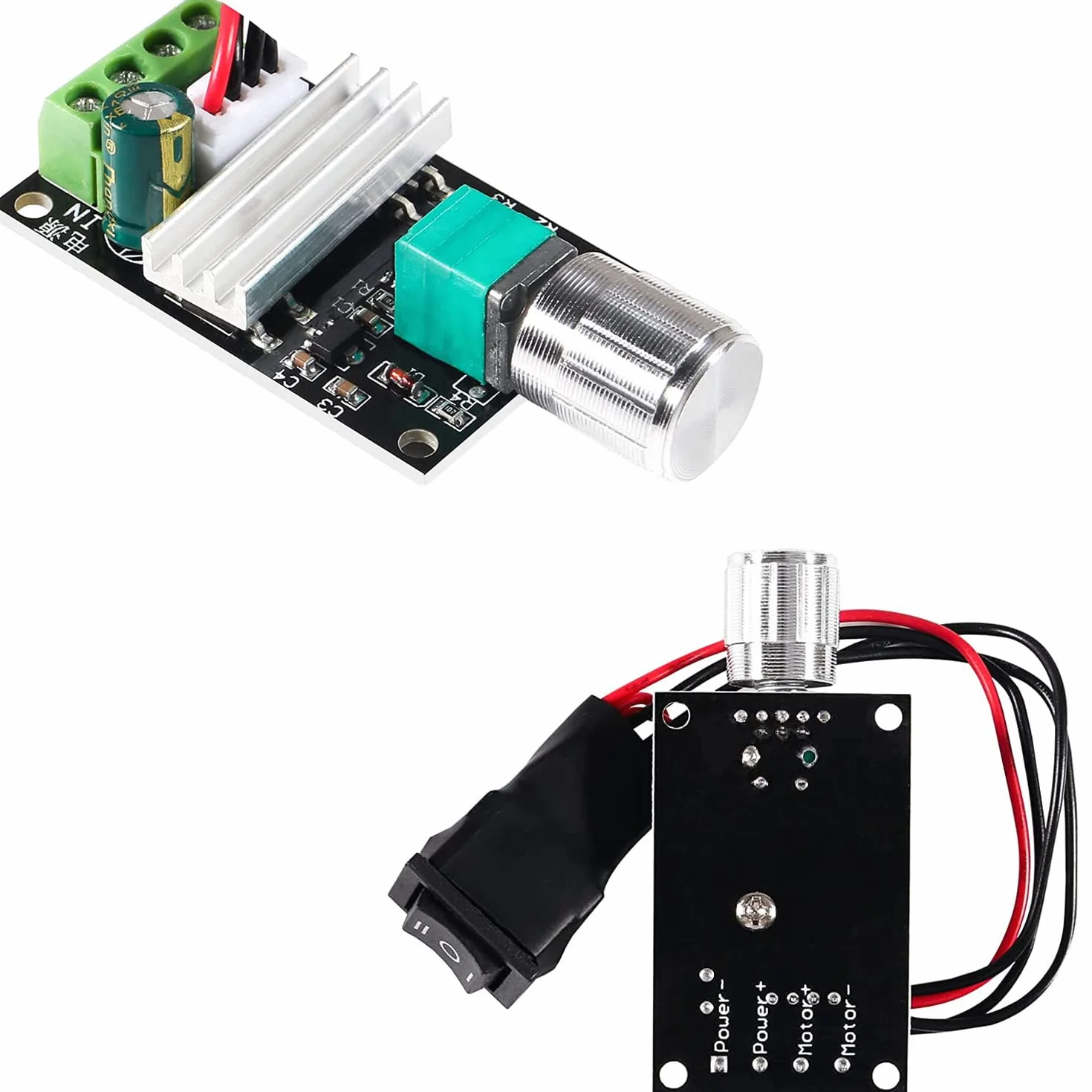 RUNCCI-YUN 6V 12V 24V 3A DC Motor Speed Control Controller, Kontroler prędkości silnika PWM Kontrola prędkości obrotowejRegulowany Przełącznik Reversible Regulator