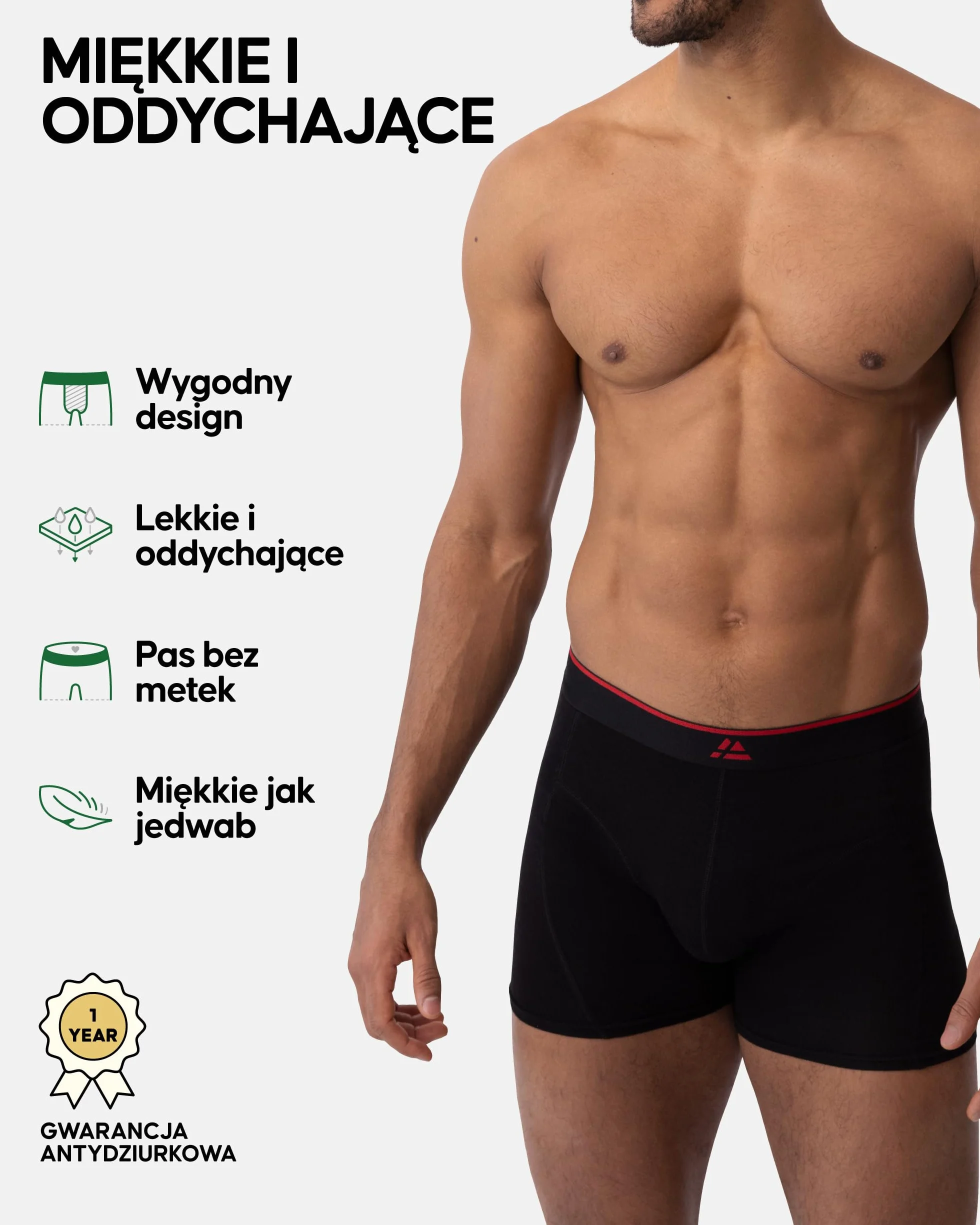 DANISH ENDURANCE Bambusowe Bokserki Męskie 3-PACK