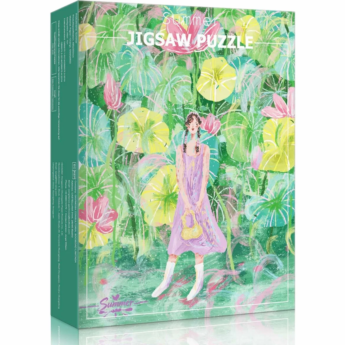 HUADADA Puzzle 500 sztuk, klasyczne puzzle 500 elementów dla dorosłych rodzina interaktywne puzzle prezent lato