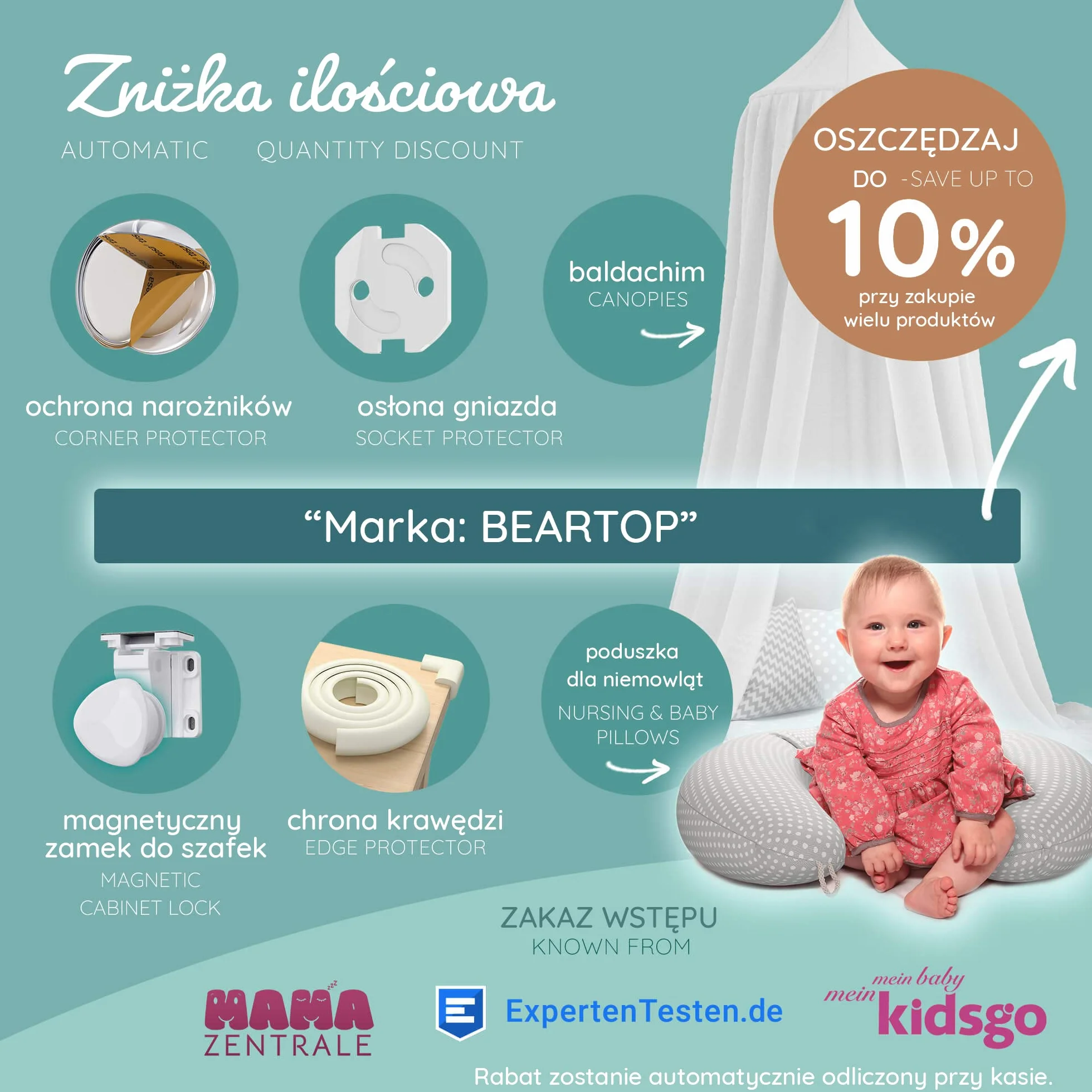 Beartop podnóżek do stawania klasy premium, bardzo stabilny (do 100 kg), z 2 stopniami, powłoka antypoślizgowa, wysokość 26 cm, taboret dla dzieci, schodek dla dzieci, podnóżek dla dzieci, podnóżek