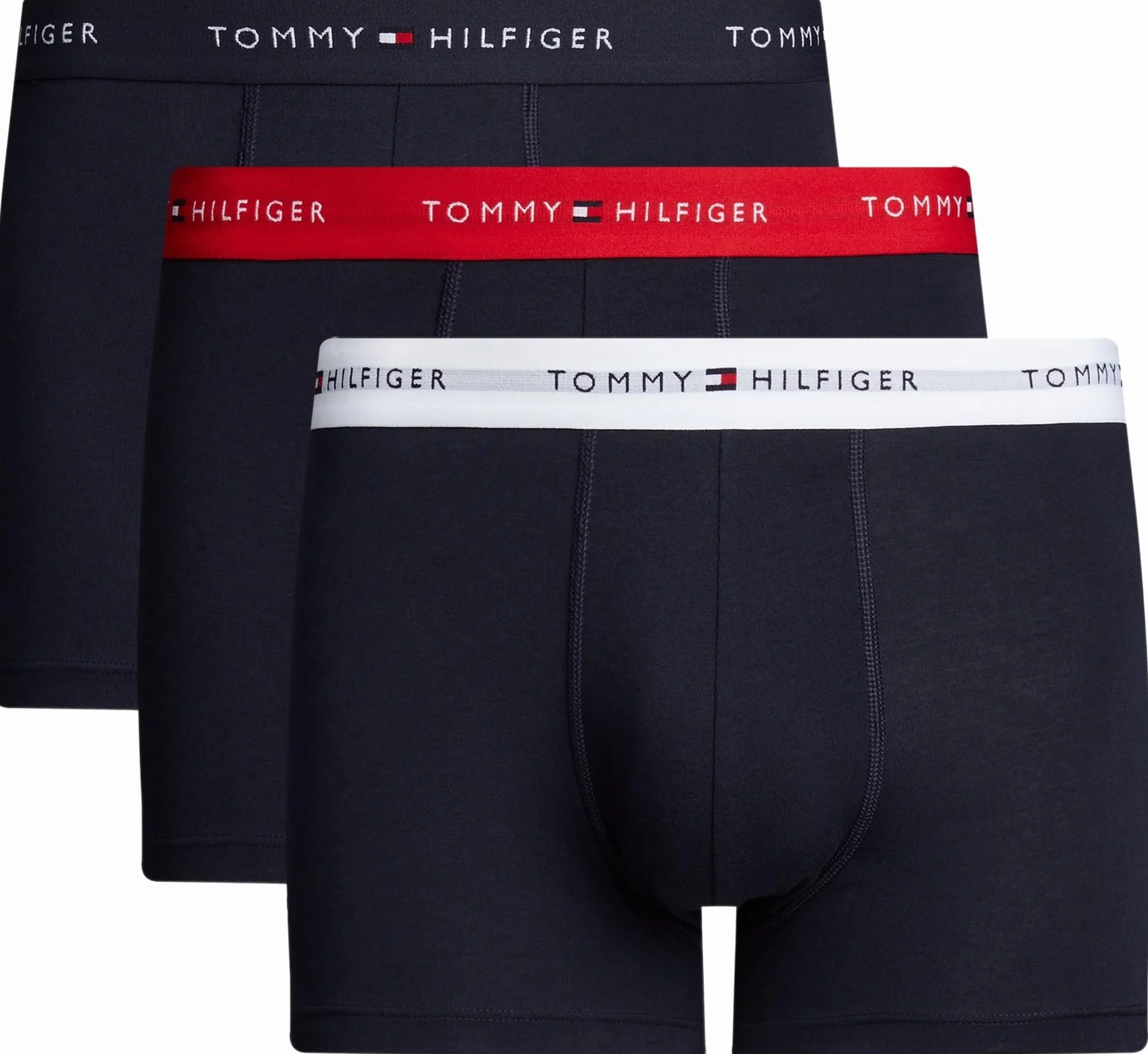 Tommy Hilfiger Męskie bokserki 3P Wb UM0UM02763, biały, XL, Biały (Primary Red/White/Desert Sky), XL