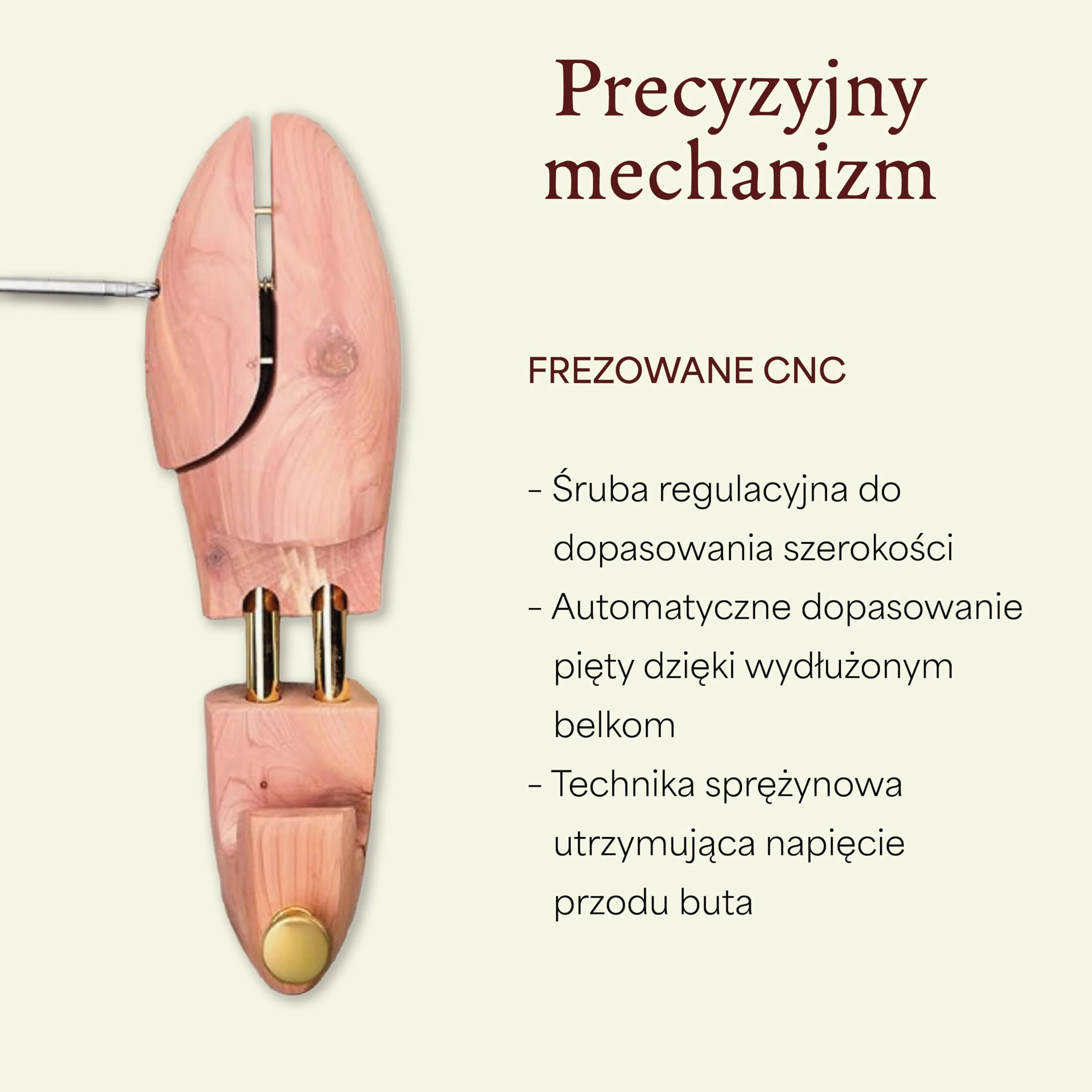 Langer & Messmer Napinacz do butów z drewna cedrowego (dla mężczyzn i kobiet) wraz z łyżką do butów podróżnych z drewna cedrowego, rozmiar 34 do 50, oryginał!, beżowy, 40-41