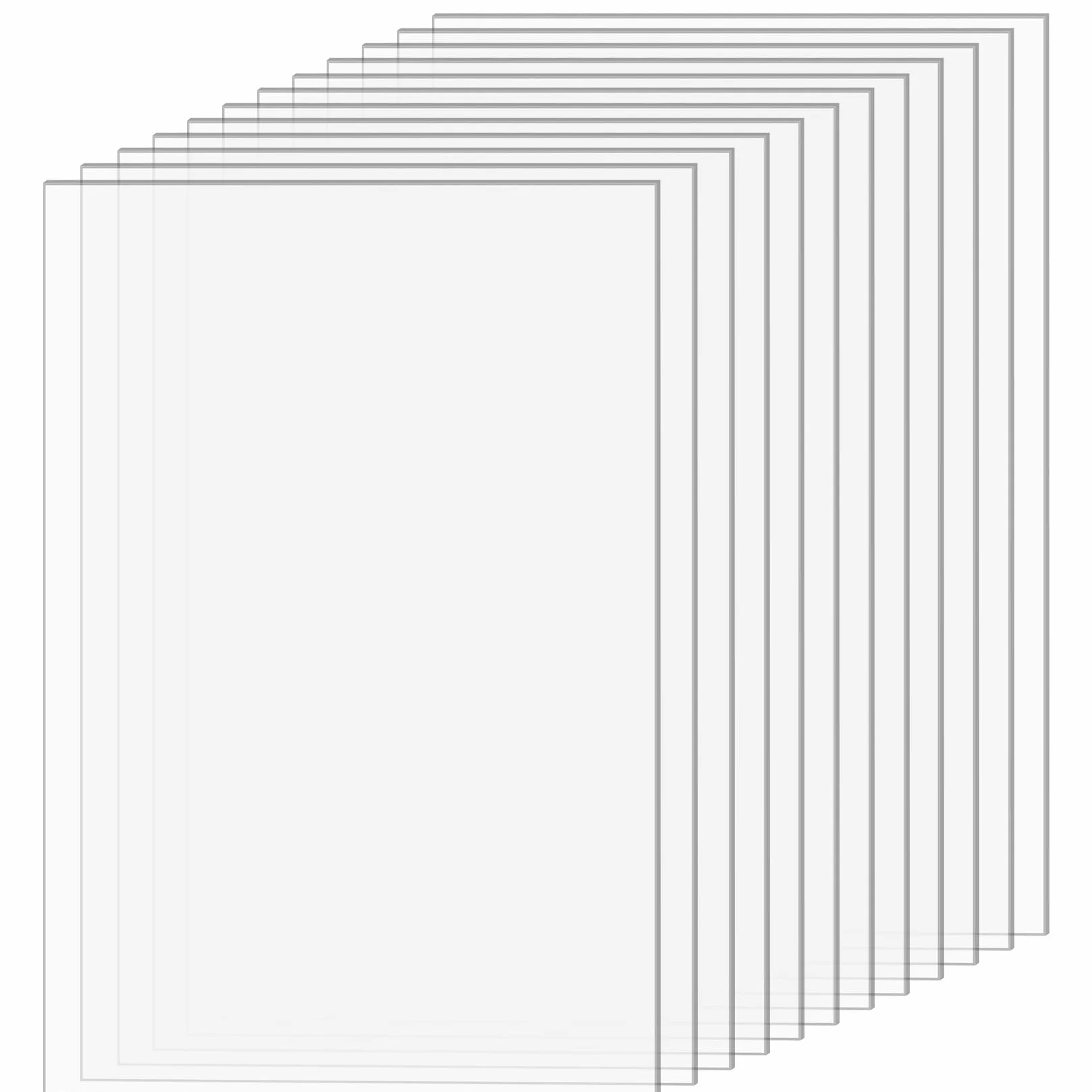 12 sztuk akrylowych płyt z tworzywa sztucznego, 10 x 15 cm, płyty akrylowe, przezroczyste płyty ze szkła akrylowego, płyty z tworzywa sztucznego 1 mm, przezroczyste płyty akrylowe do ramek na zdjęcia