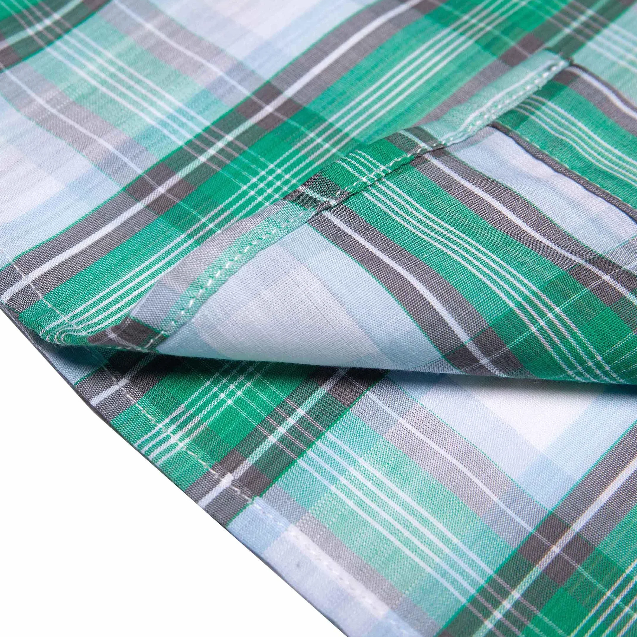 Bienzoe Chłopcy Krótki Rękaw Koszula Bawełna Pled Dzieci