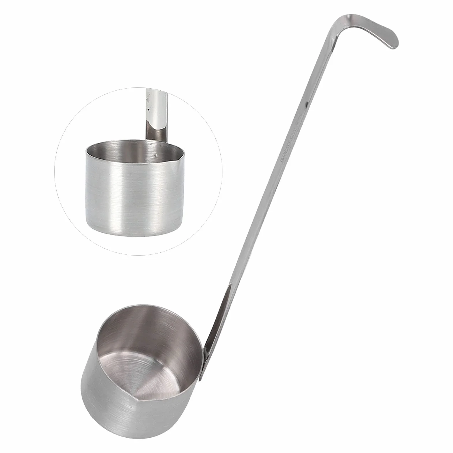 Chochla Do Wina, łyżka Ze Stali Nierdzewnej Czerpak Do Wina Długa Rączka Chochla Z Haczykiem, Miarka Chochla 25 Ml, 50 Ml, 125 Ml, 250 Ml, 500 Ml(125ML)