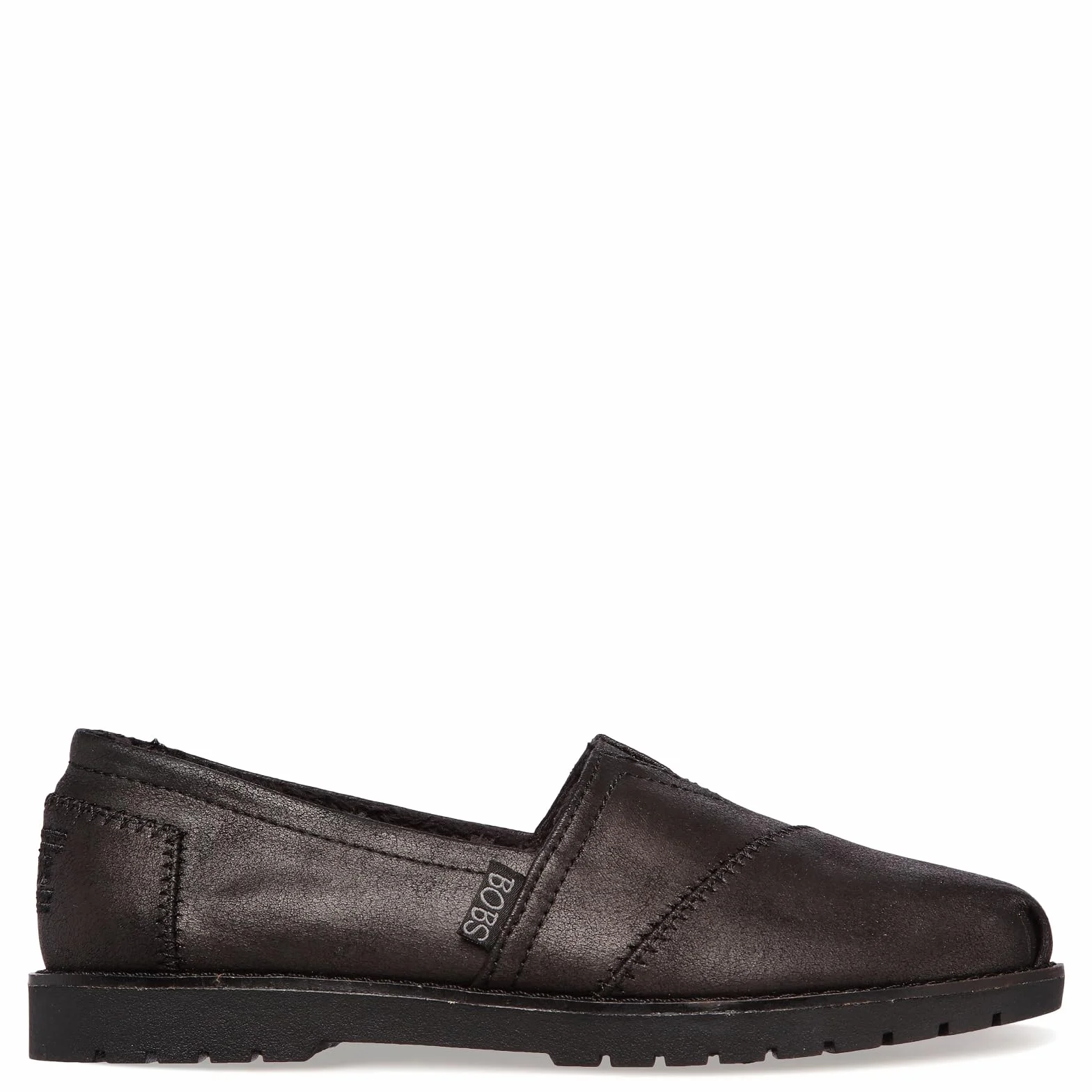 Skechers Women's Bob's Chill Lug Urban Spell Leather Slip On Loafers, (Size 11, Black)