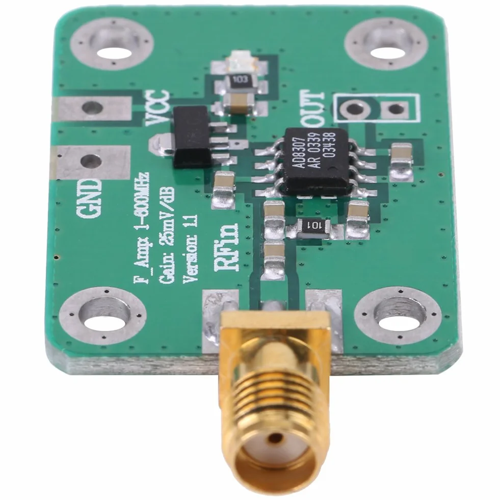 Moduł detektora logarytmicznego RF Akozon 1-600MHz Tester mocy sygnału wysokiej częstotliwości -74dBm do 18dBm Wykrywanie częstotliwości radiowej