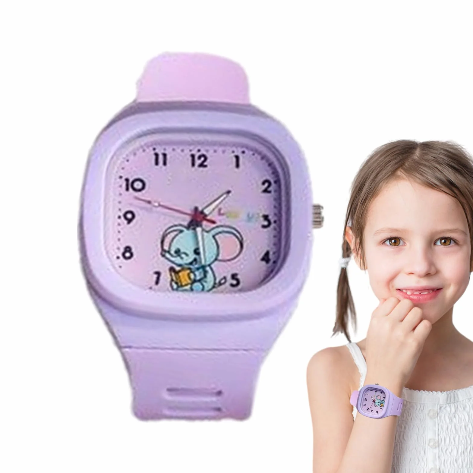 Return Cartoon Digital Watch - Sports Luminous Square Watch dla studentów | Wodoodporny cyfrowy zegarek z kreskówką dla dzieci, kwadratowy świecący zegarek dla dzieci