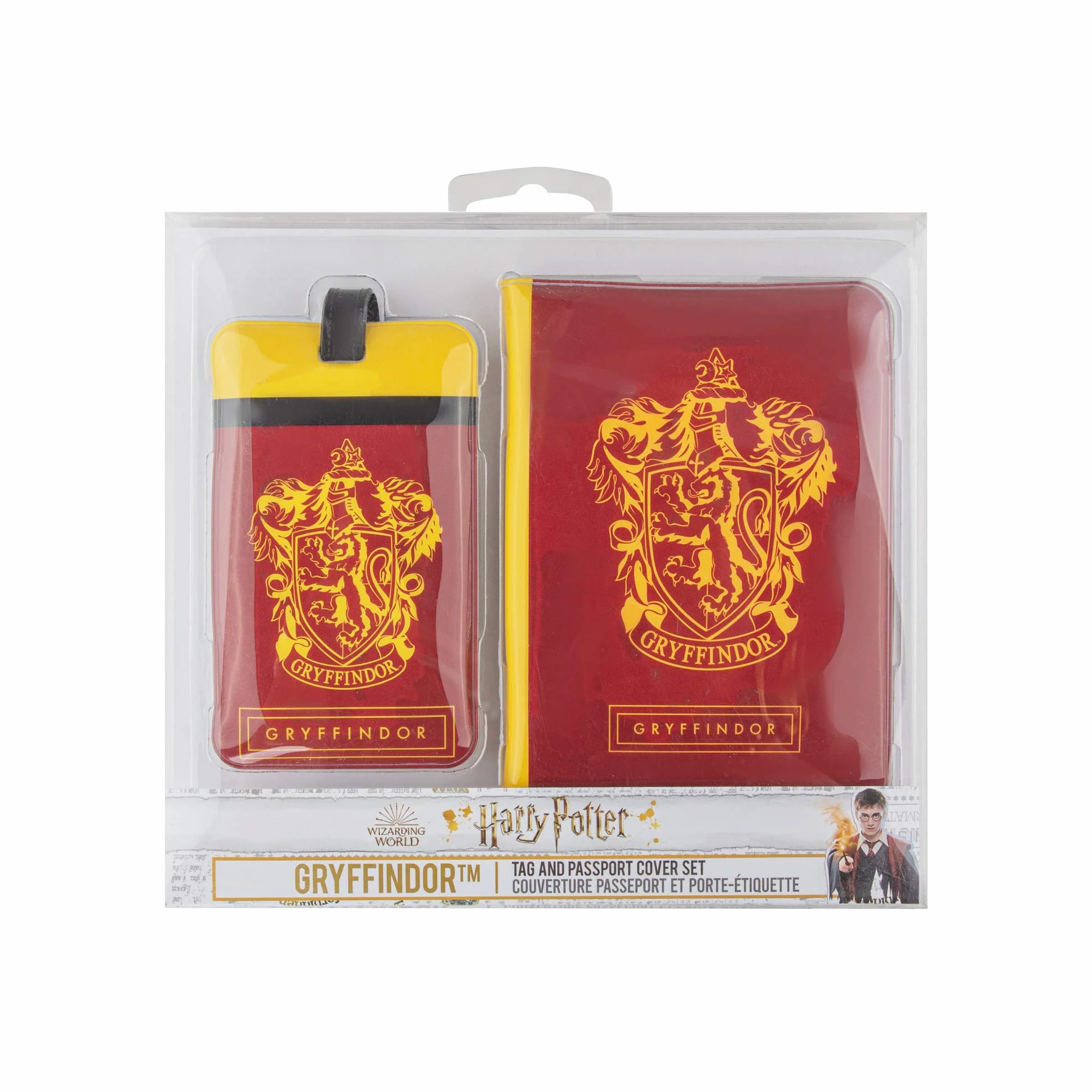 Harry Potter Zestaw przywieszka i okładka na paszport Gryffindor