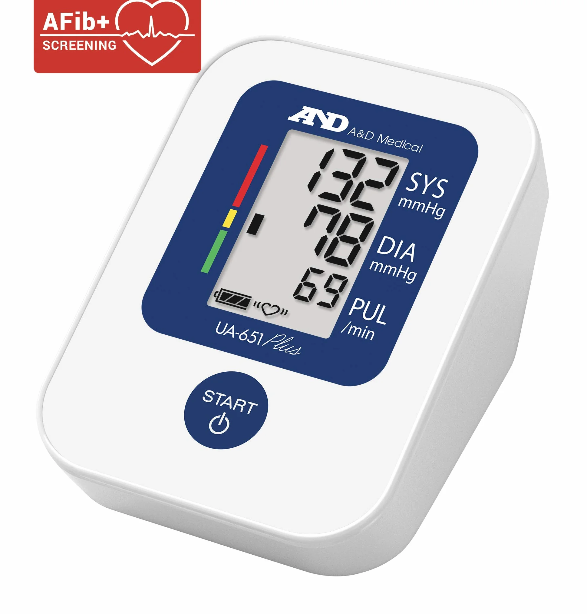 A&D Medical UA-651 Plus, Sfigmomanometr z Wykrywaniem Migotania Przedsionków, Biały