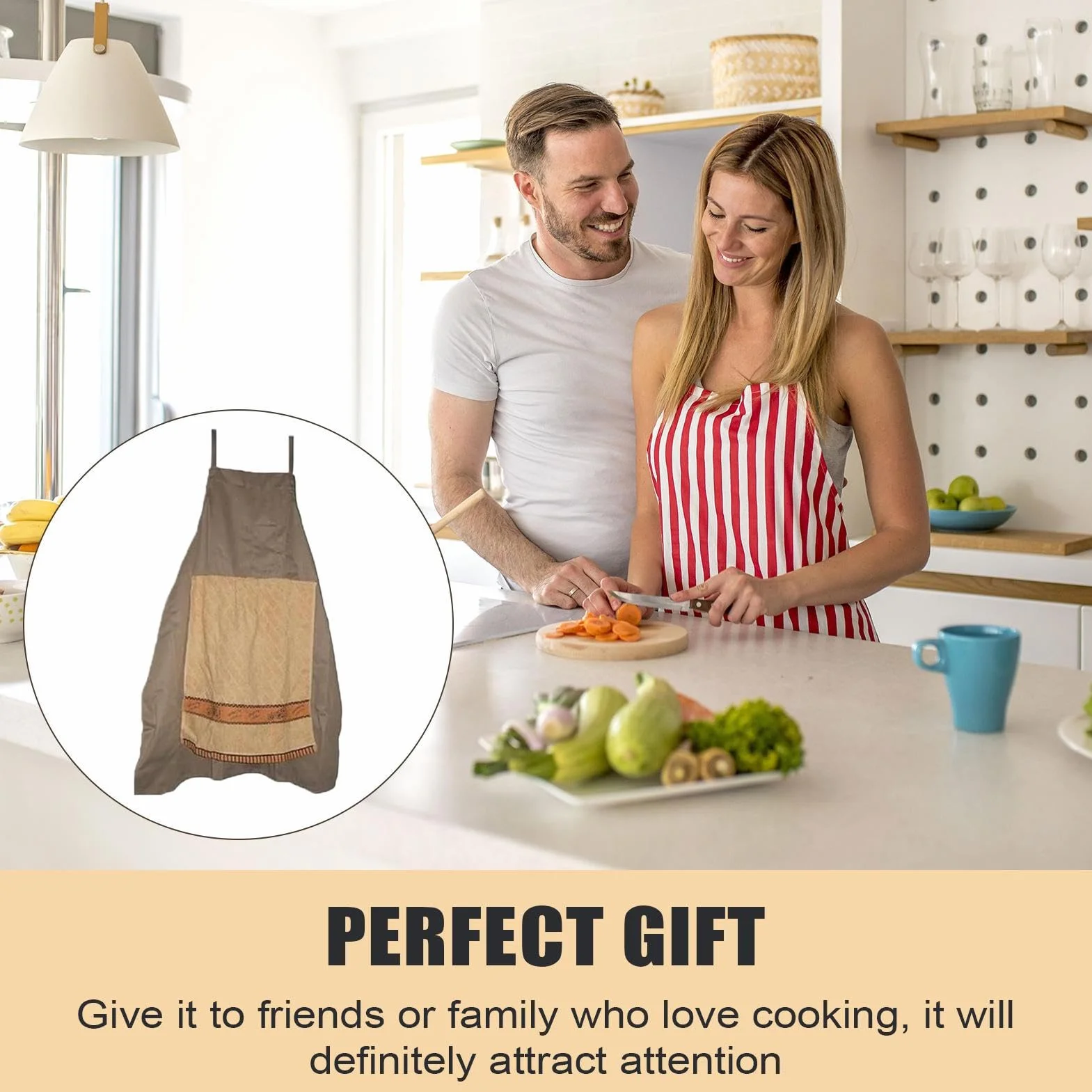 Prank Apron, zabawny kostium szefa kuchni z ręcznikiem do prania, nowość do prania, do grilla, pieczenia, warsztatu, ceramiki, studia artystycznego, cateringu, kuchni i upominków kuchennych