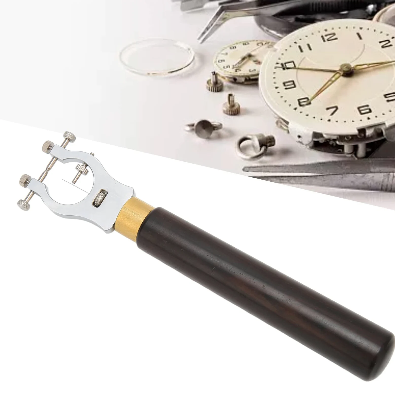 PolyGen Watchmaker Truing Caliper Naprawa zegarków ze stali stopowej Truing Suwmiarka 6,1 x 1 cal ze schowkiem do korekcji koła balansu ruchu