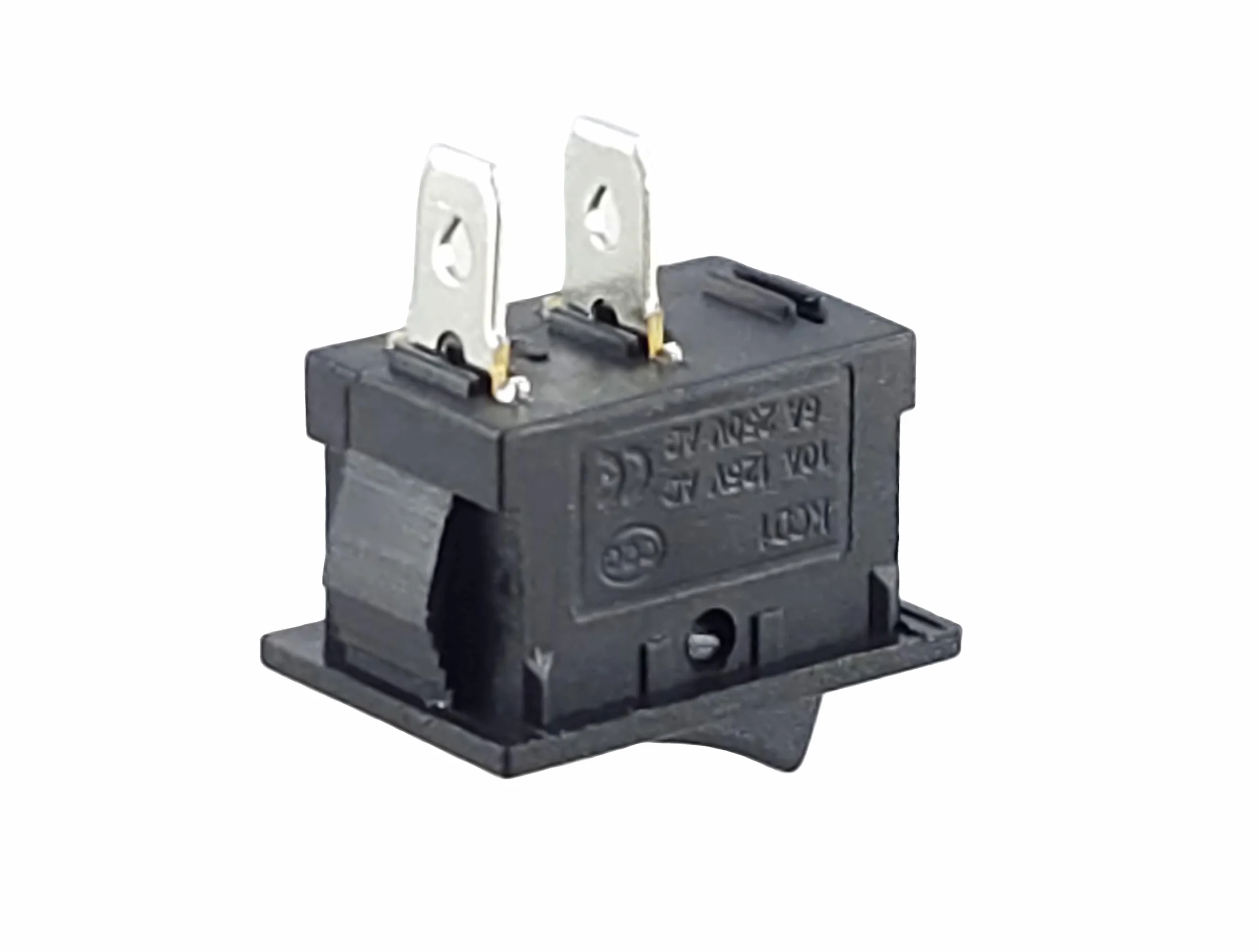 Przełącznik kołyskowy, przełącznik kołyskowy, przełącznik urządzeń, mini przełącznik kołyskowy 250 V 6 A 125 V 10 A AC, KCD1 (6 V 9 V 12 V 24 V 125 V AC/DC), czarna sztanga