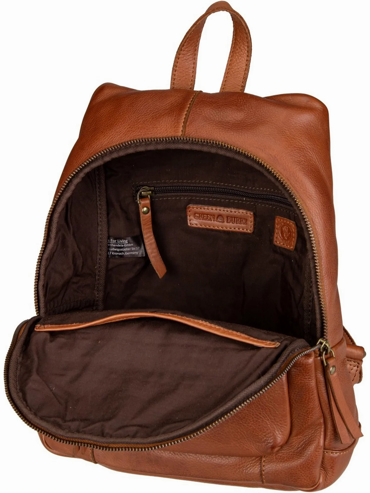 Greenburry Skórzany plecak Colombiana City Backpack Nugat brązowy