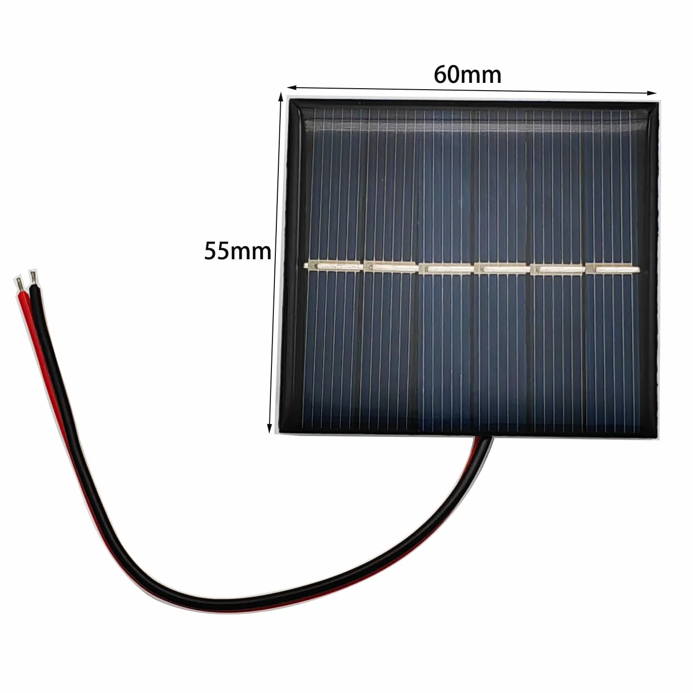 GTIWUNG Zestaw 6 3 V 0,55 W 60 x 55 mm mikro mini ogniw paneli słonecznych do energii słonecznej, domu DIY, projektów naukowych, zabawek, ładowarek