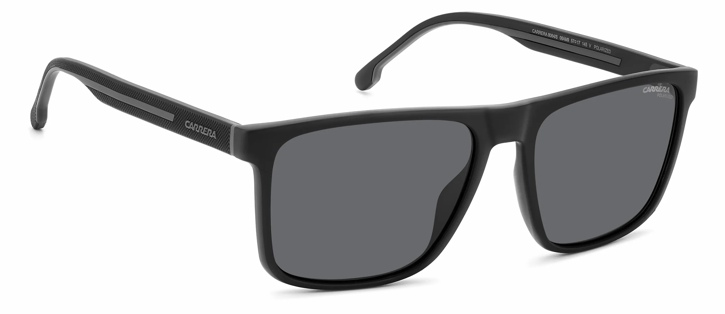 Carrera 8064/S Okulary Przeciwsłoneczne Black Grey Grey Polarized 57/17/145