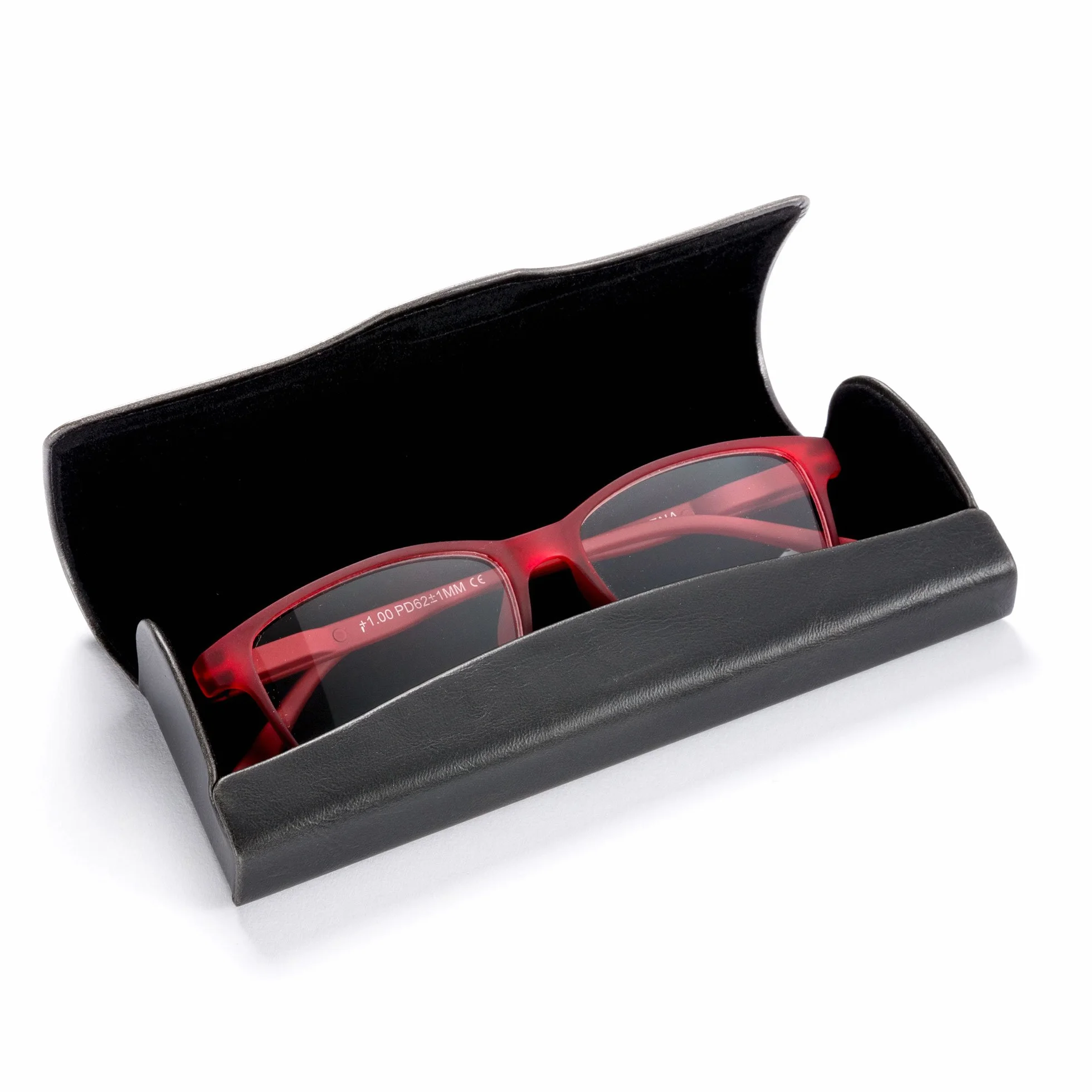 FEFI Klasyczne etui na okulary w stylu vintage ze skóry - Hardcase - w tym wysokiej jakości ściereczka do czyszczenia okularów