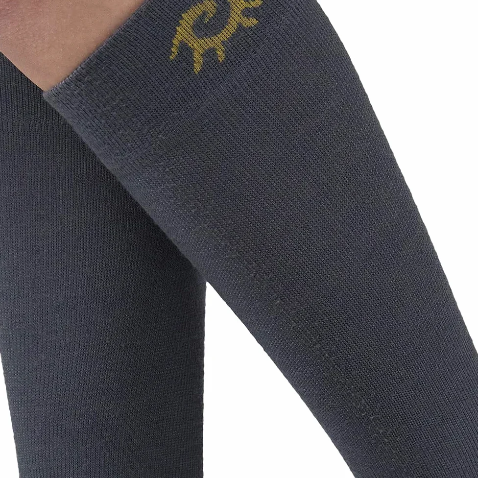 SOLIDEA Unisex Gambalety Skarpety For You Merinos Klasyczny Kompresja Stopniowa 18/24 mmHg, Szary, M