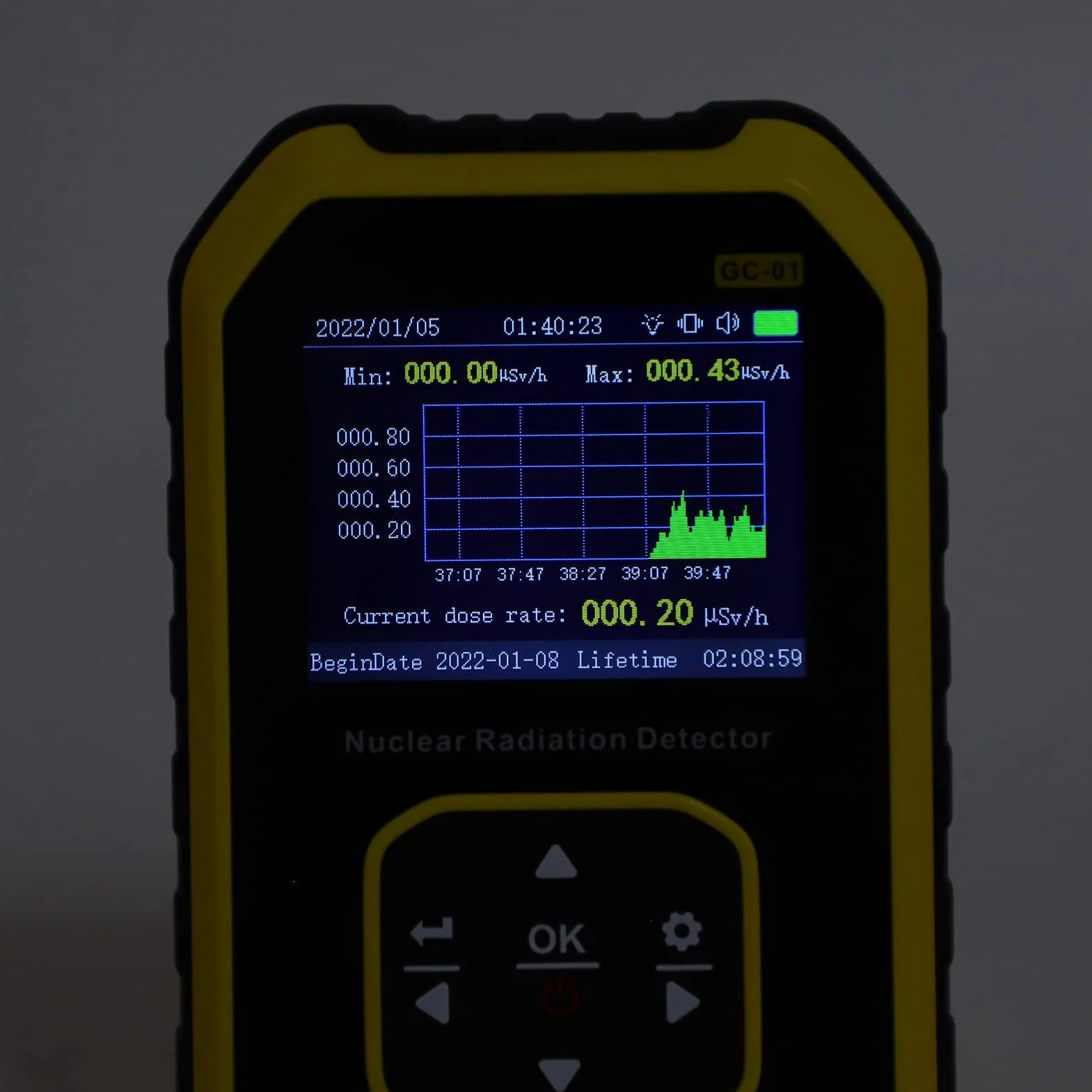 Licznik Geigera Radioaktywność Dozymetr Profesjonalny Detektor Promieniowania Jądrowego β γ X Ray Monitorowanie w Czasie Rzeczywistym Płytka Marmurowa Cyfrowy Miernik Radioaktywności