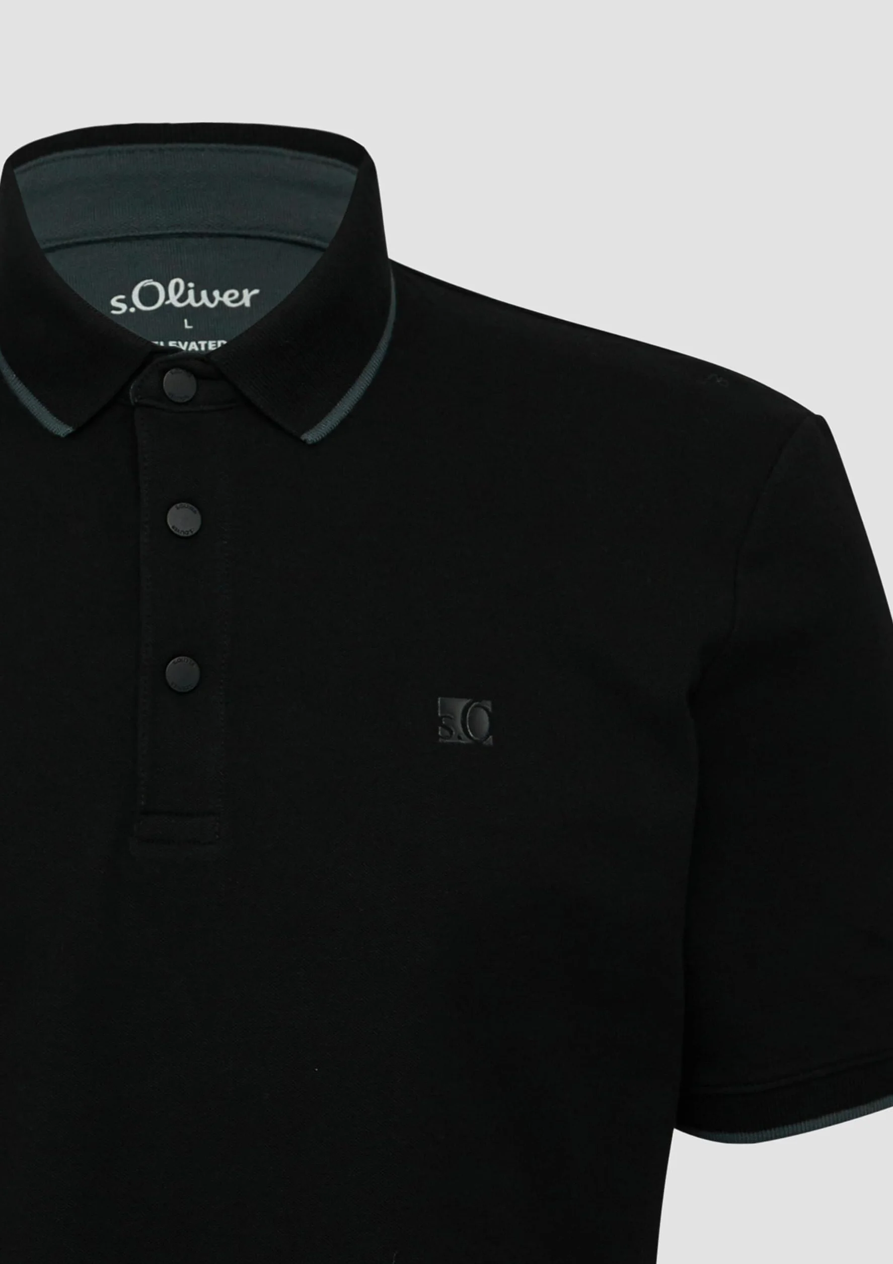 s.Oliver Męska koszulka polo sportowa, czarny, XL