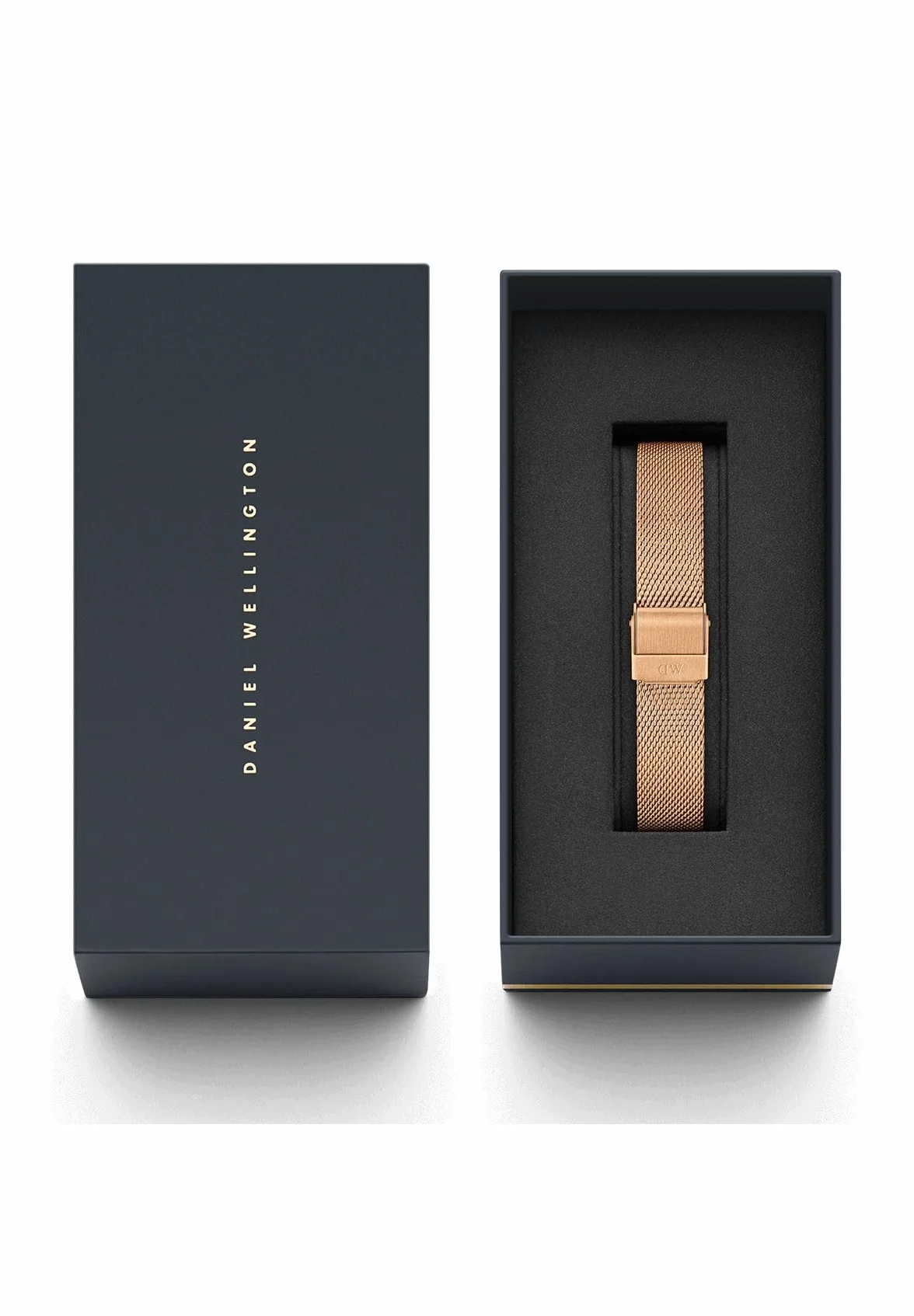 Daniel Wellington Petite Melrose pasek do zegarka 12 mm stal nierdzewna różowe złoto