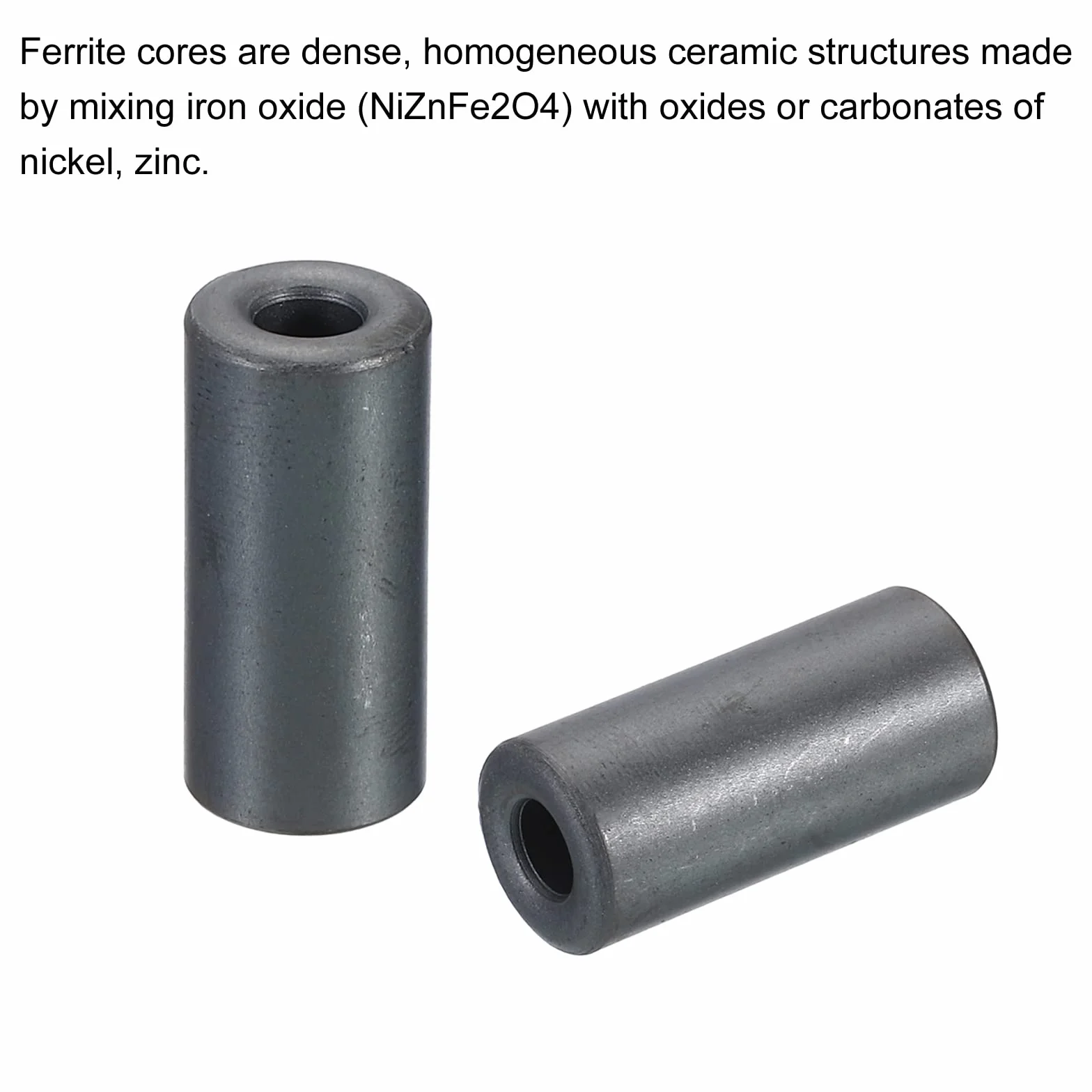 PATIKIL Rdzeń ferrytowy toroidalny 11,5 mm x 5 mm x 25 mm, 10 sztuk transformatora indukcyjnego cewki oringowej, czarny