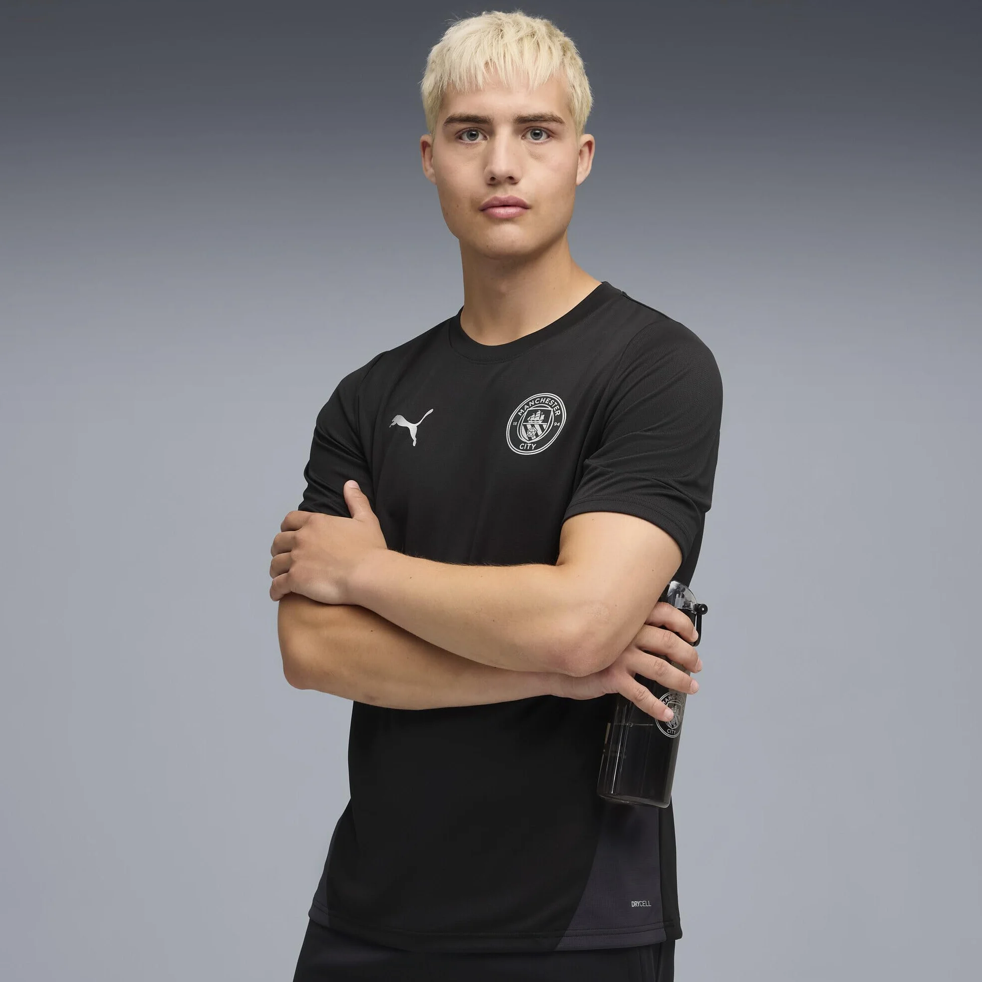 PUMA Manchester City FC Męskie strój treningowy 25/26, Czarny (Black x Silver), M