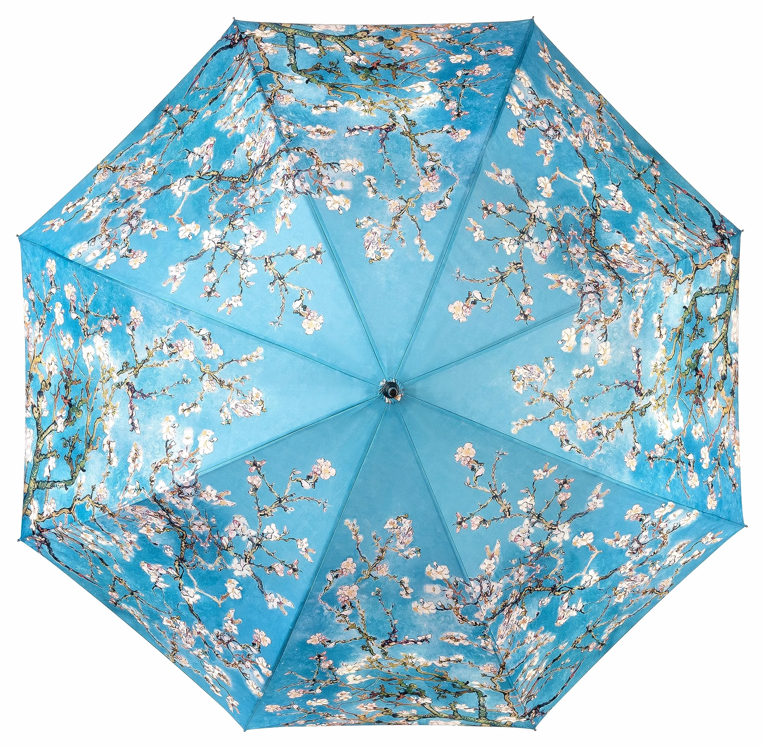 VON LILIENFELD Parasol Vincent van Gogh kwiat migdałów automatyczne rozkładanie i rozkładanie damski parasol stojący, turkusowy