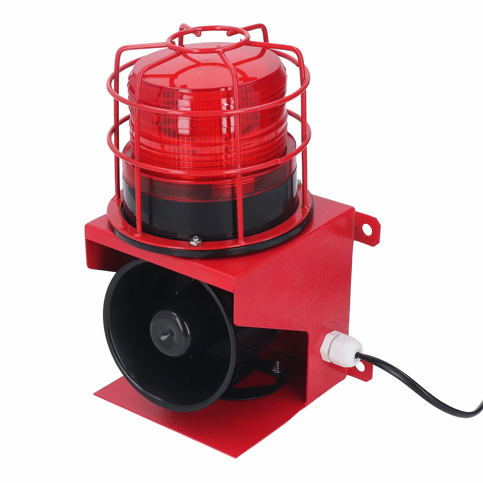 115DB Light Light Alarm Siren Siren Siren IP65 Waterproof, LED Strobe, Instalacja ścian dla Różnych Trudnych środowisk, Stop Aluminium, PVC (Wtyczka UE 220V)